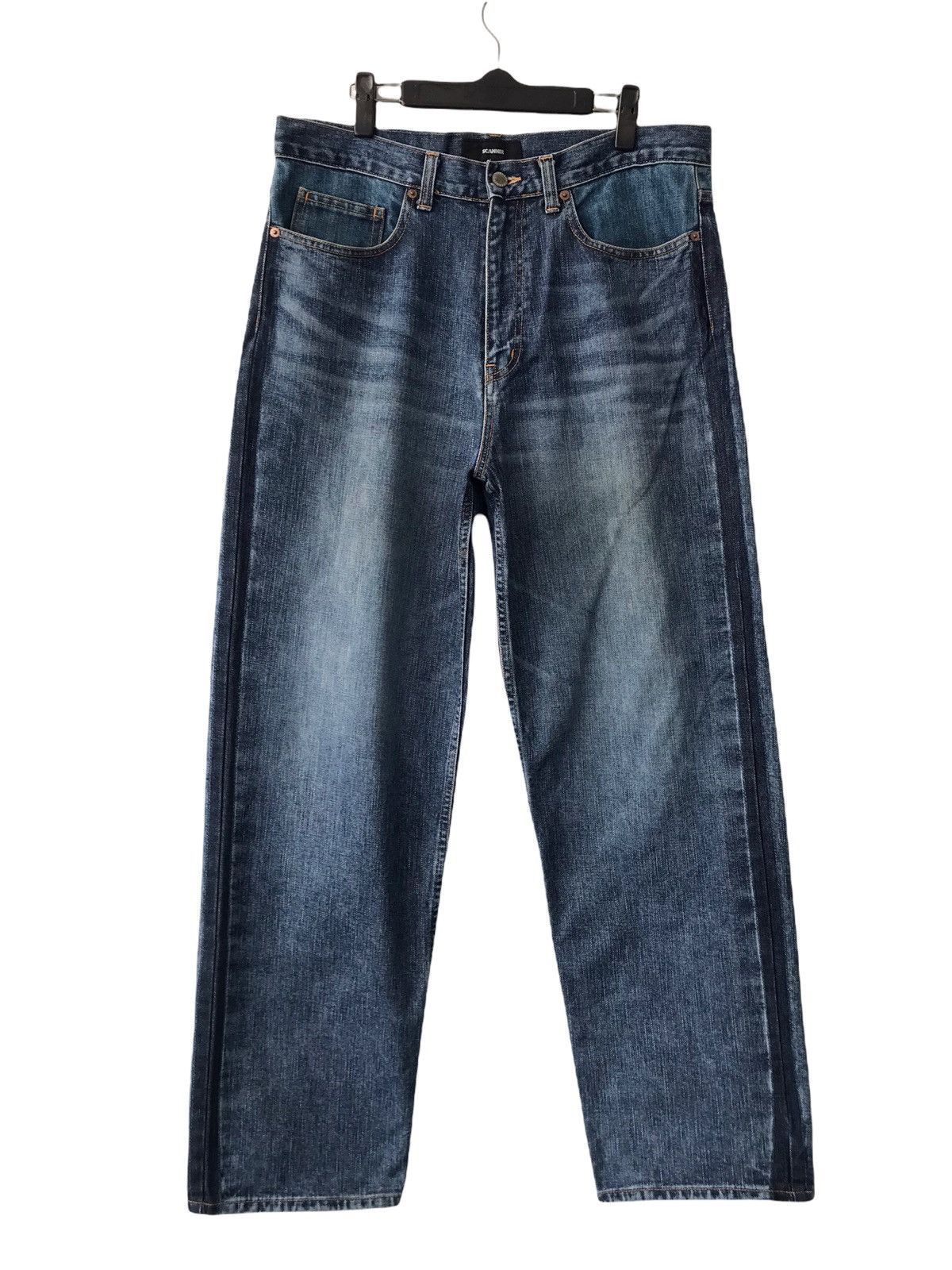 FDMTL SCANNER FUNDAMENTAL 03-04 Sided Two Tones Denim Jeans Size US 34 / EU 50 - 1 Thumbnail