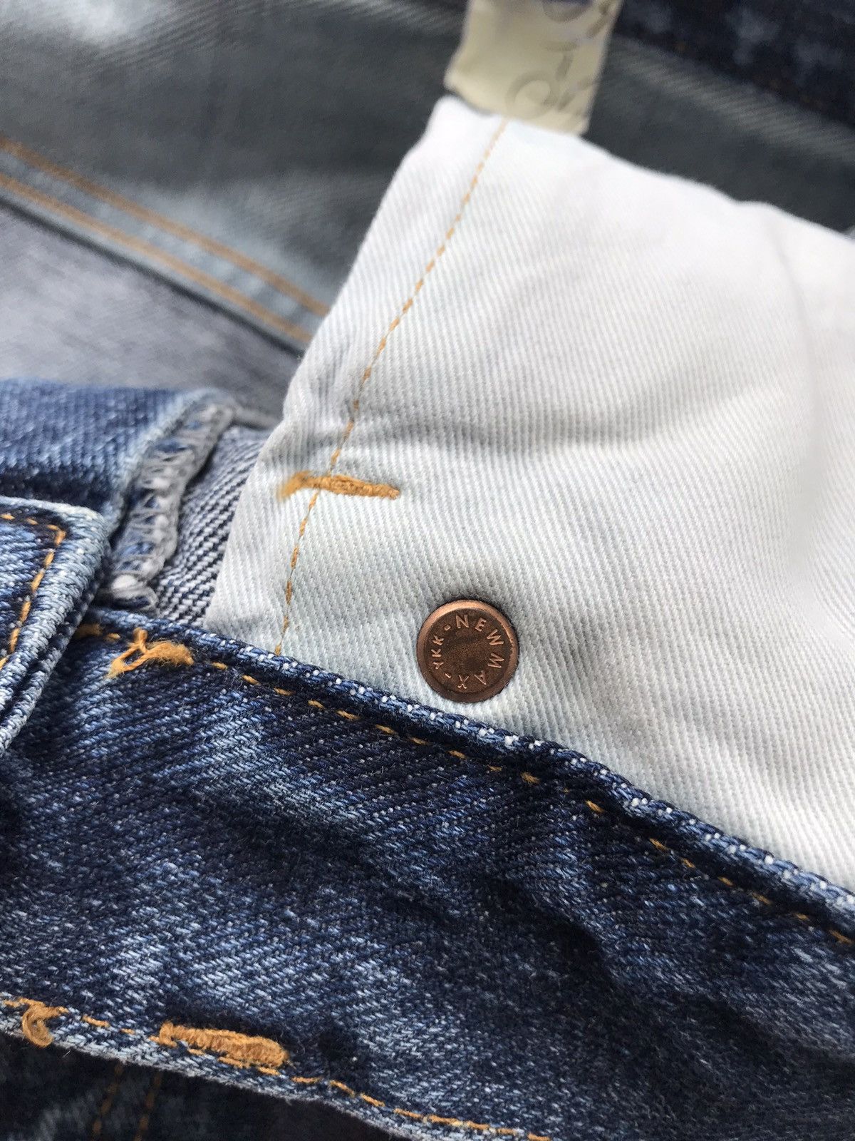 FDMTL SCANNER FUNDAMENTAL 03-04 Sided Two Tones Denim Jeans Size US 34 / EU 50 - 12 Thumbnail