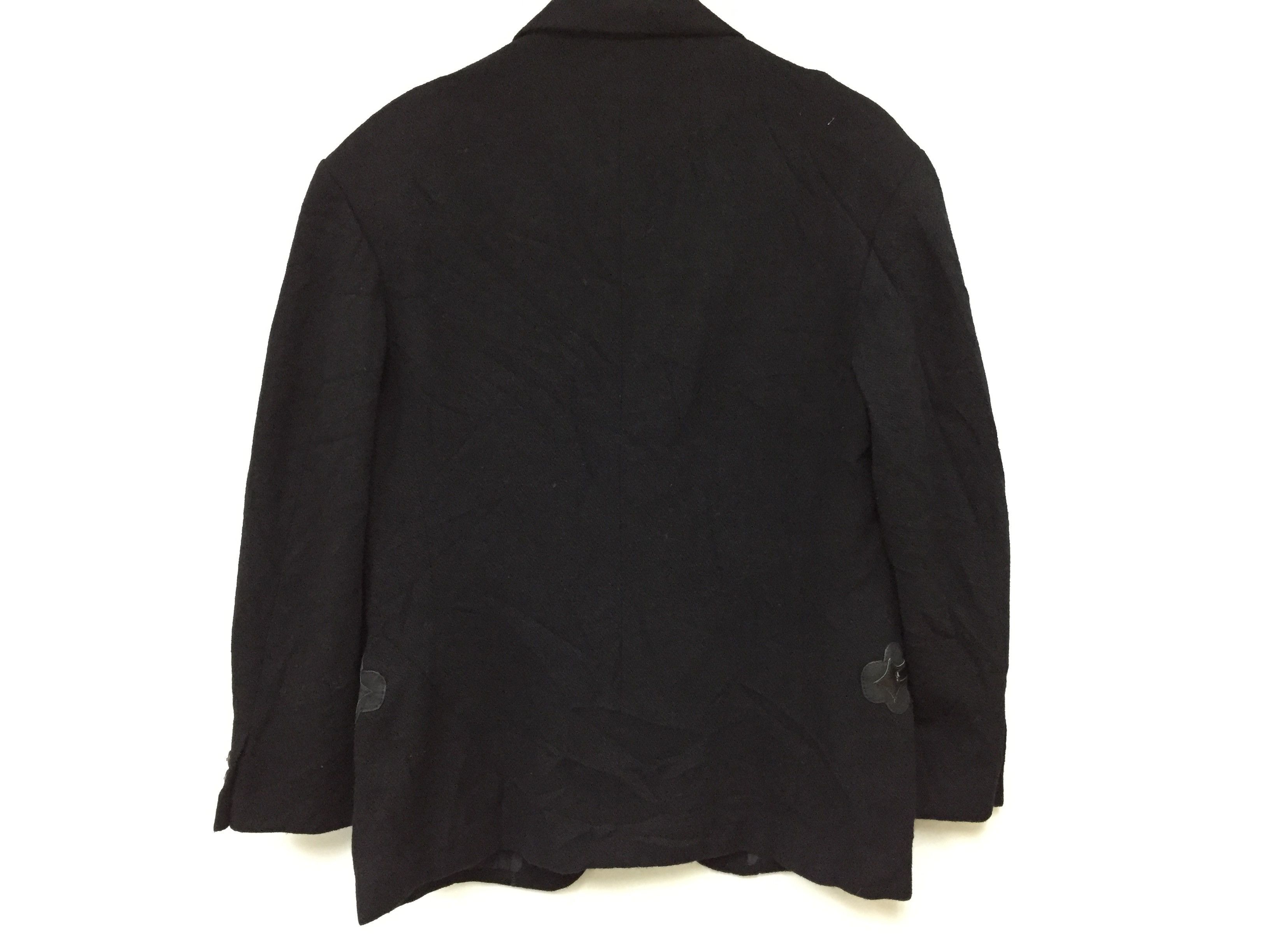 Yohji Yamamoto 1990's YYPH Smile leather pocket Wool blazer Size US M / EU 48-50 / 2 - 8 Thumbnail