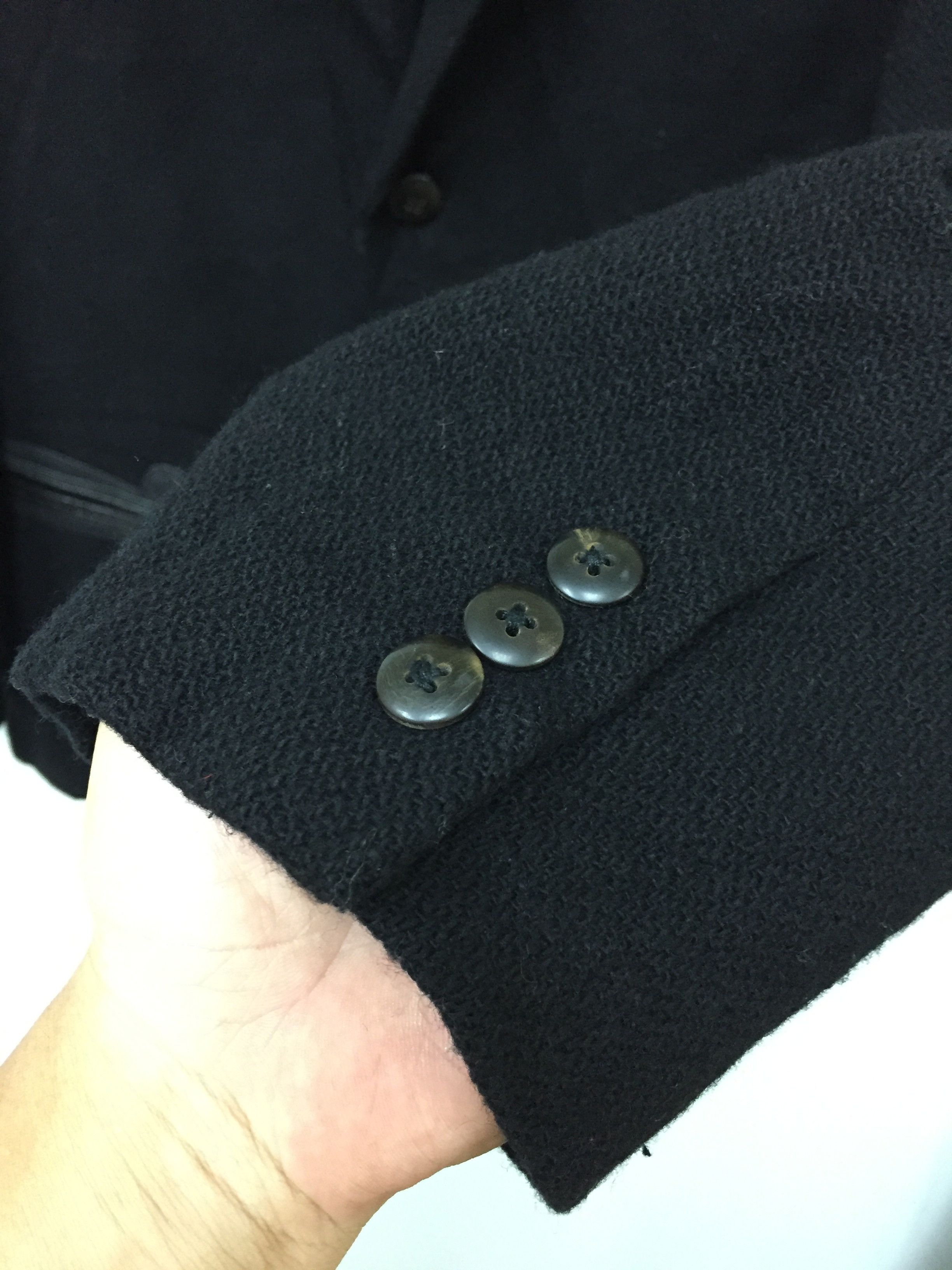 Yohji Yamamoto 1990's YYPH Smile leather pocket Wool blazer Size US M / EU 48-50 / 2 - 7 Thumbnail