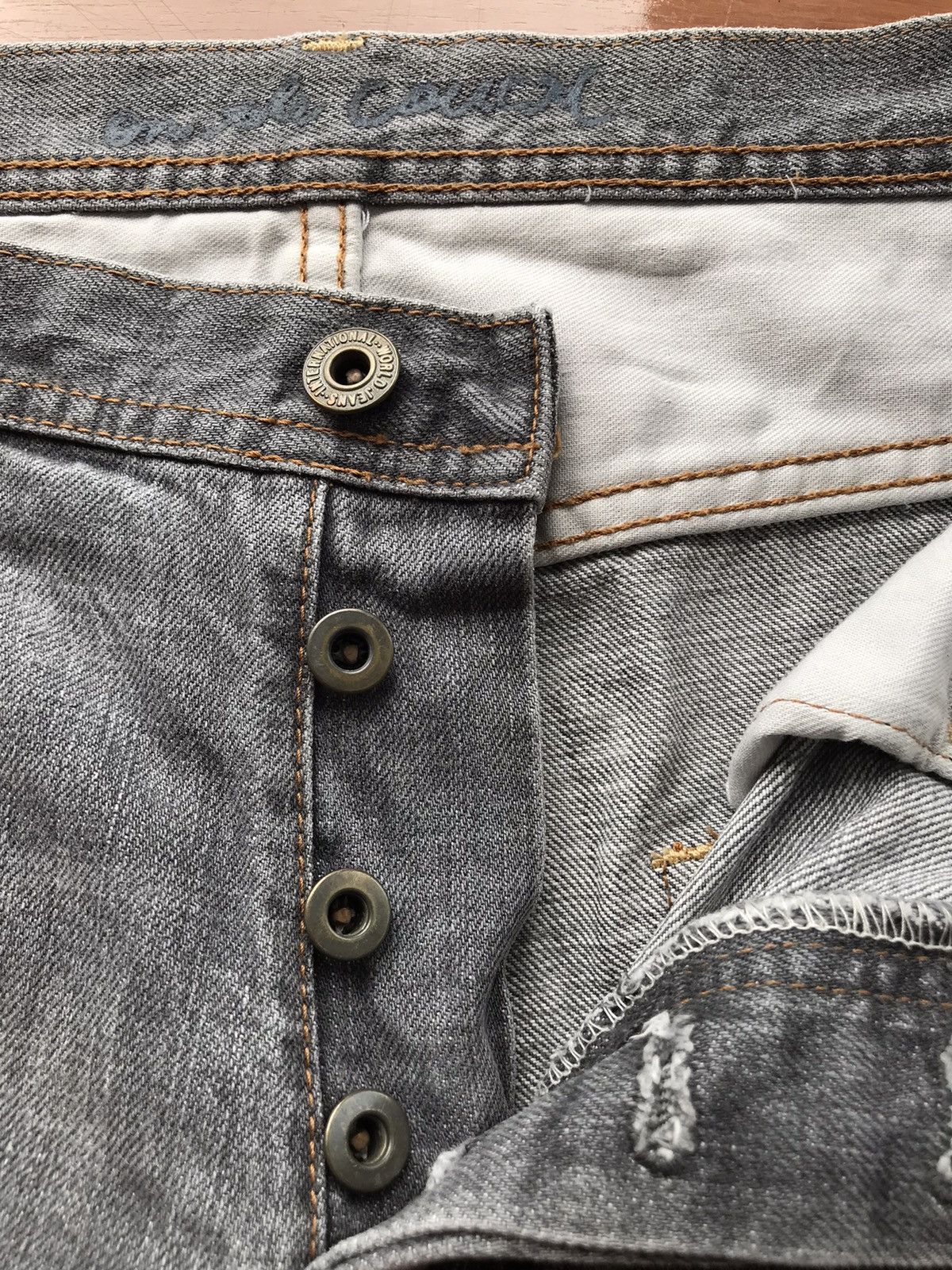 Japanese Brand ON THE COUCH Japan Patchwork Distressed Denim Jeans Size US 30 / EU 46 - 17 Thumbnail