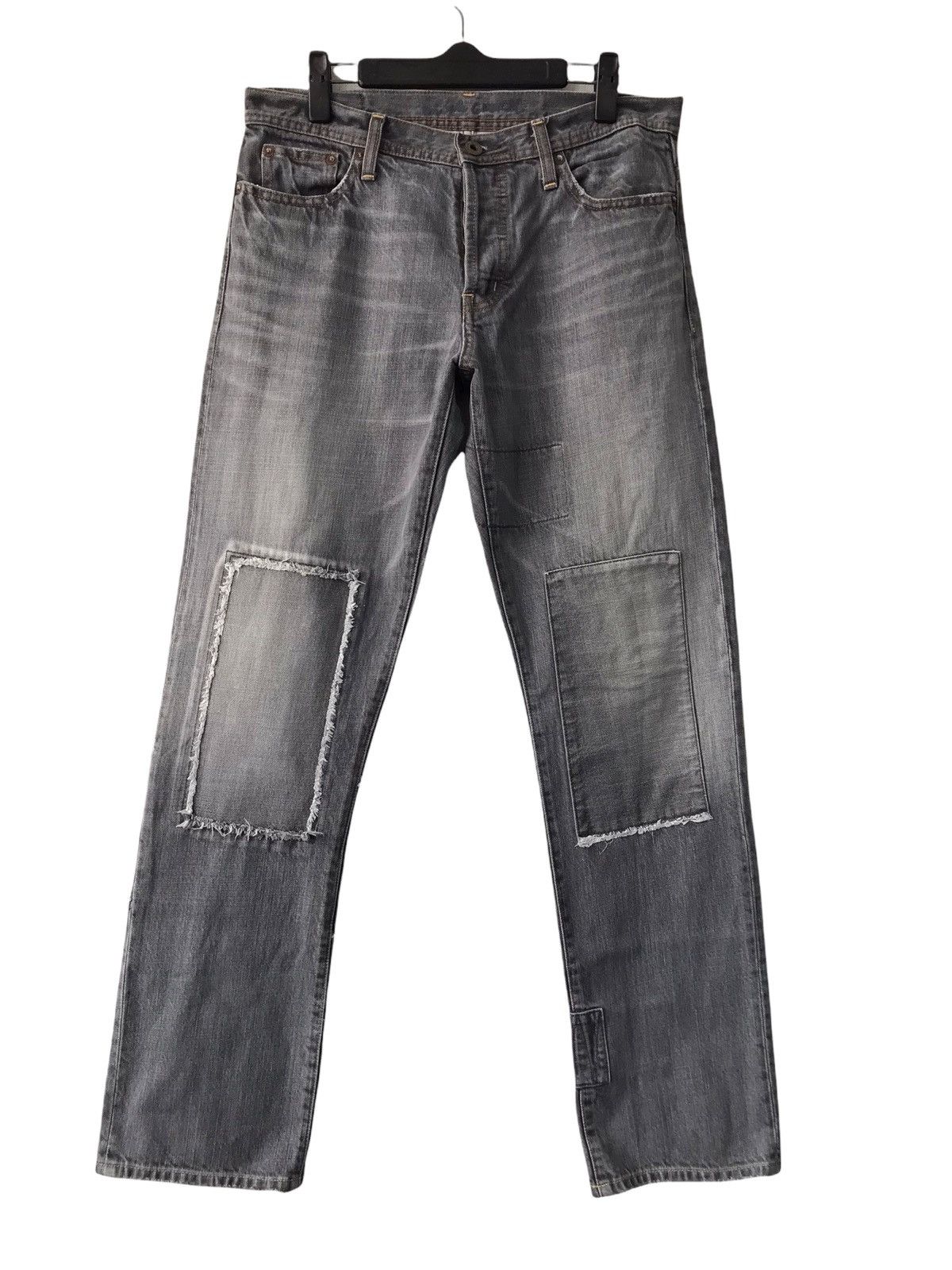 Japanese Brand ON THE COUCH Japan Patchwork Distressed Denim Jeans Size US 30 / EU 46 - 1 Thumbnail