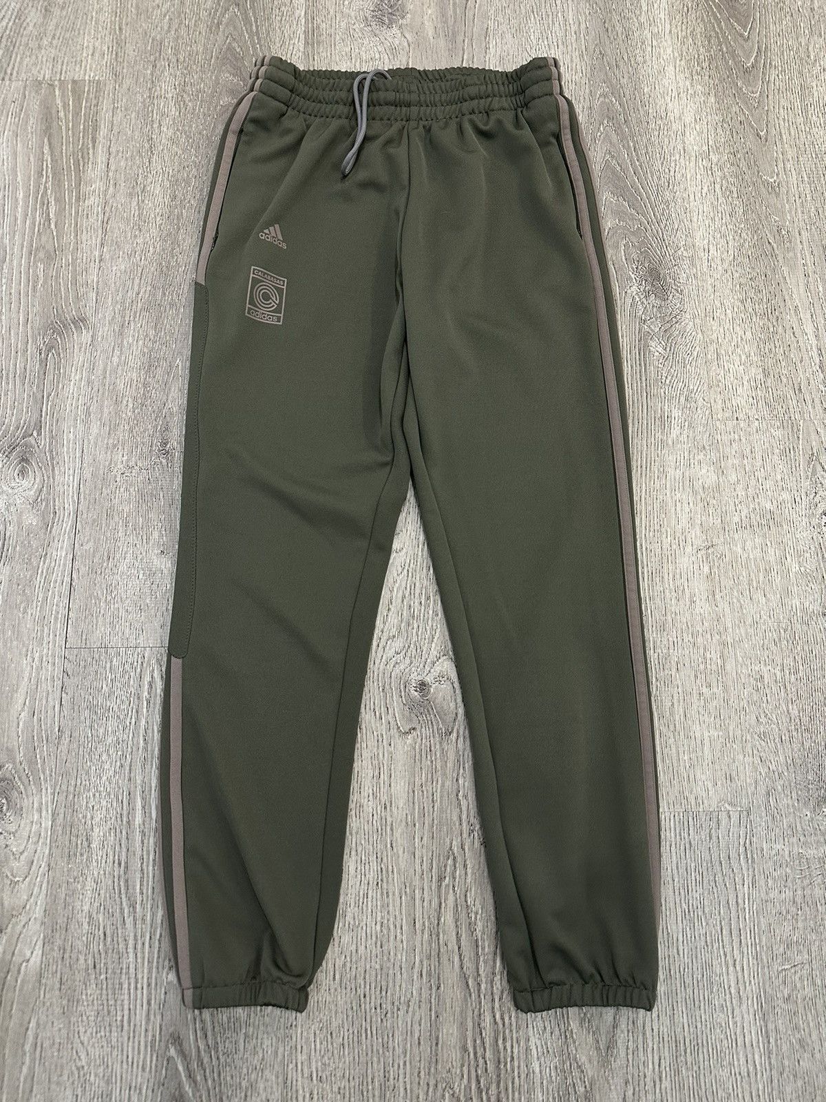 image of Adidas Calabasas Track Pants in Green, Men's (Size 32)