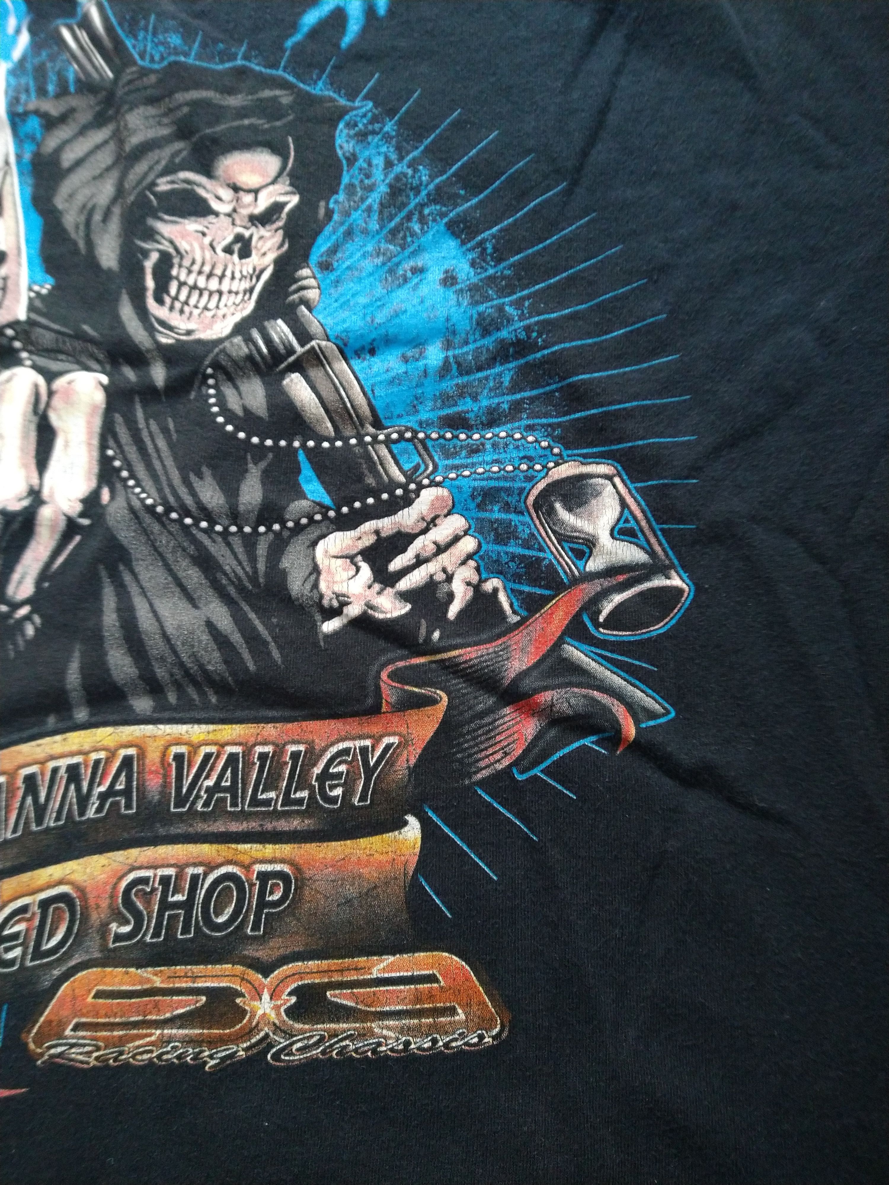 Gildan Black Gildan Tshirt Size XL Skull Grim Reaper Size US XL / EU 56 / 4 - 4 Thumbnail