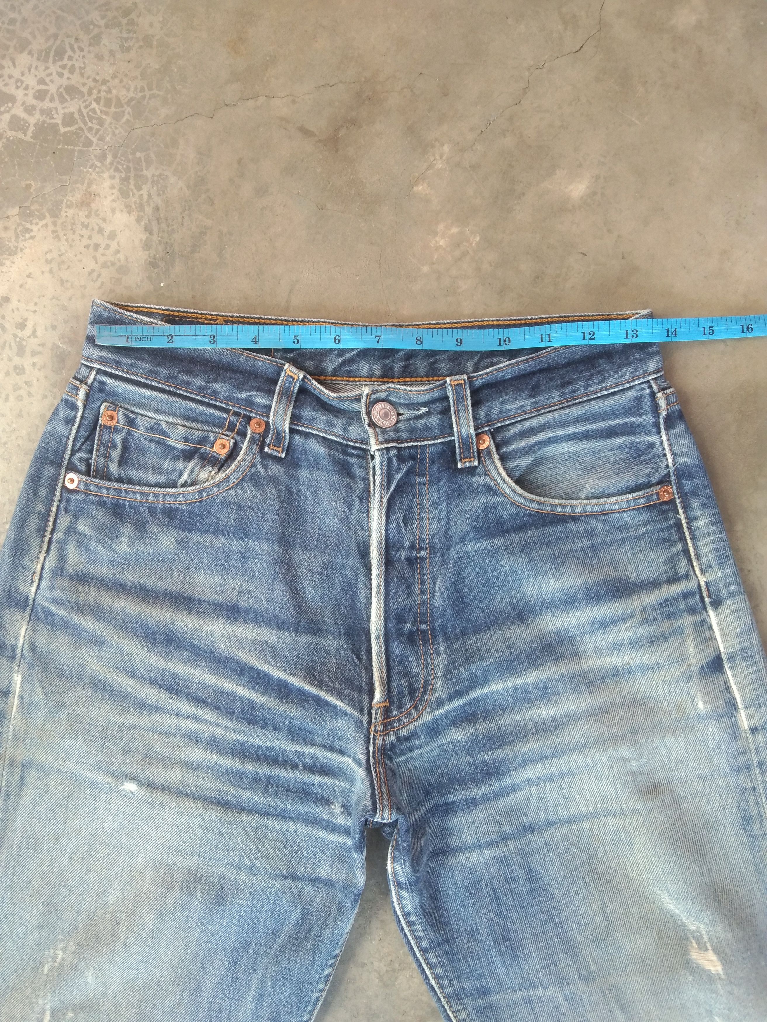 Levi's × Vintage 90s Vintage Levis 501 Rusty Wash Distressed Jeans 27x31 Size US 27 - 9 Thumbnail