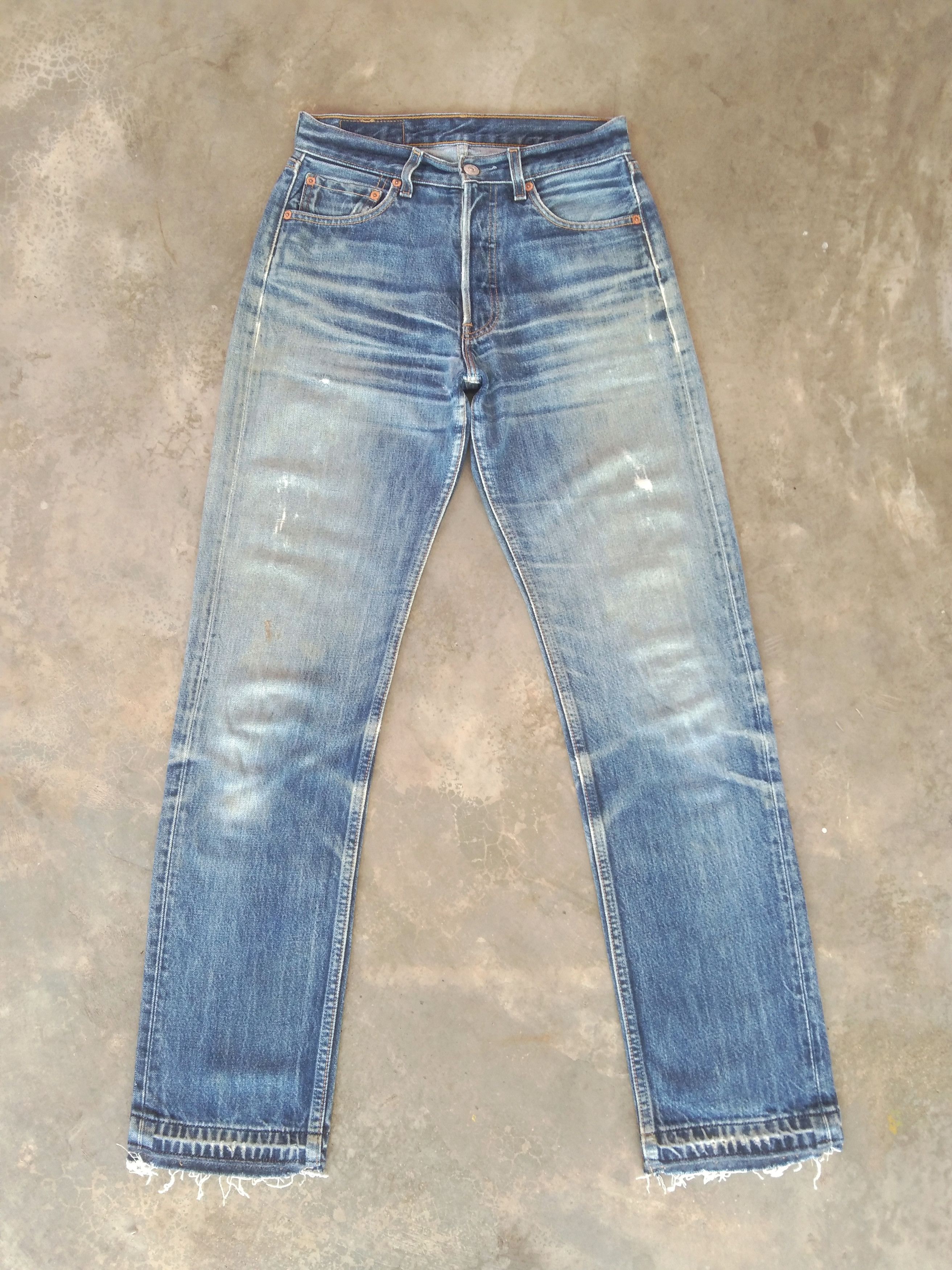 image of Levis x Vintage 90's Vintage Levi's 501 Rusty Wash Distressed Jeans 27X31 in Blue, Men's