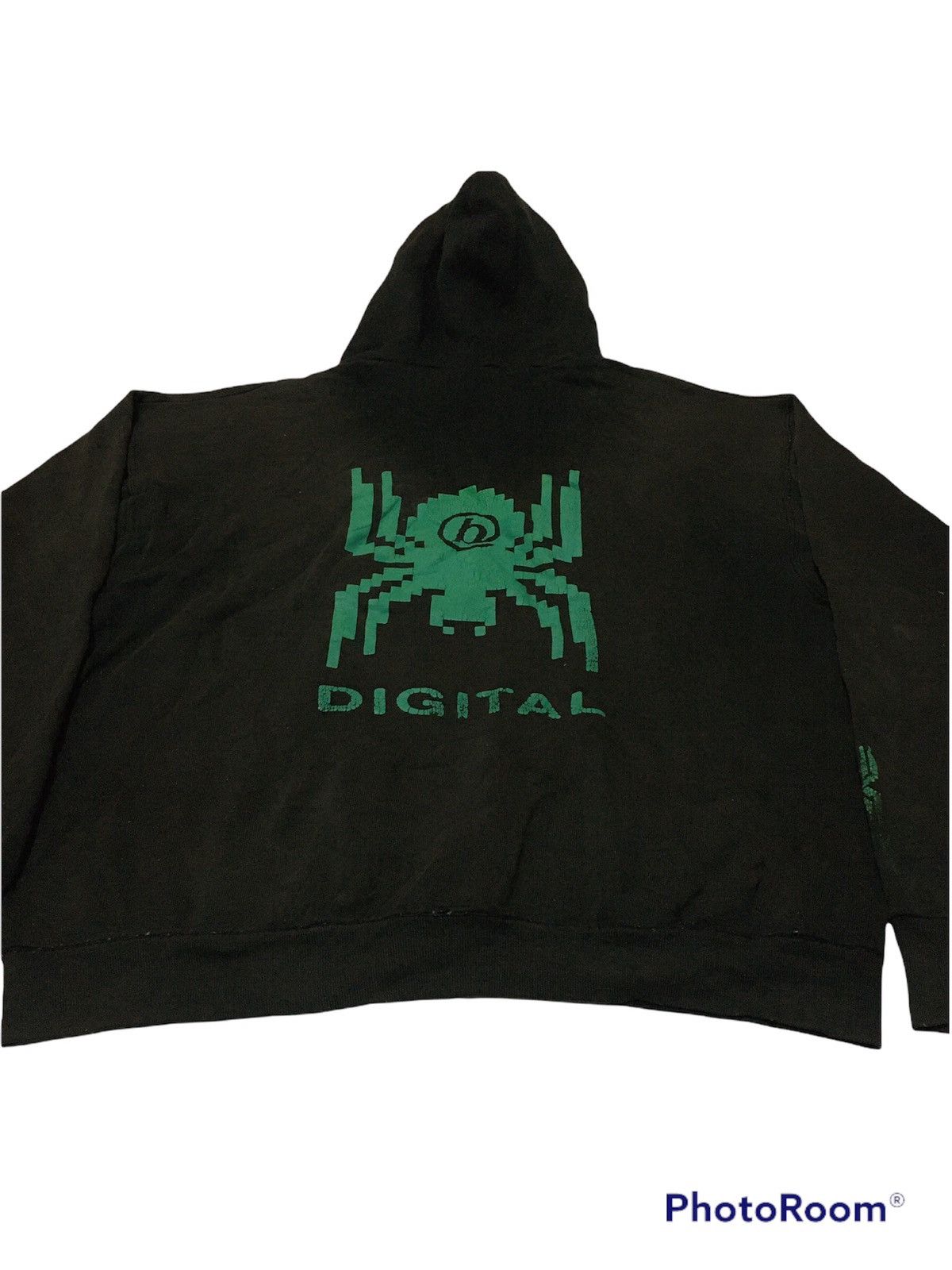 Vintage Vintage Thrashed Binary Digital Sun Faded Hoodie Size US L / EU 52-54 / 3 - 4 Thumbnail