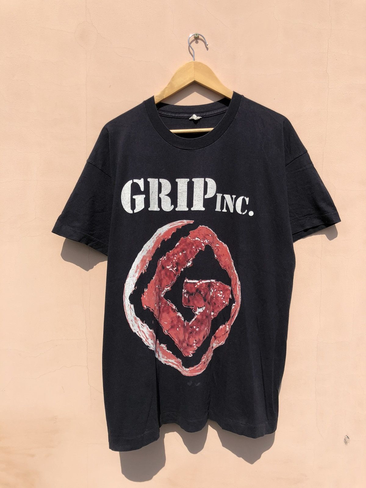 Band Tees Vintage 90s Grip Inc. Power of Inner Strength Black Tee Size US XL / EU 56 / 4 - 1 Thumbnail