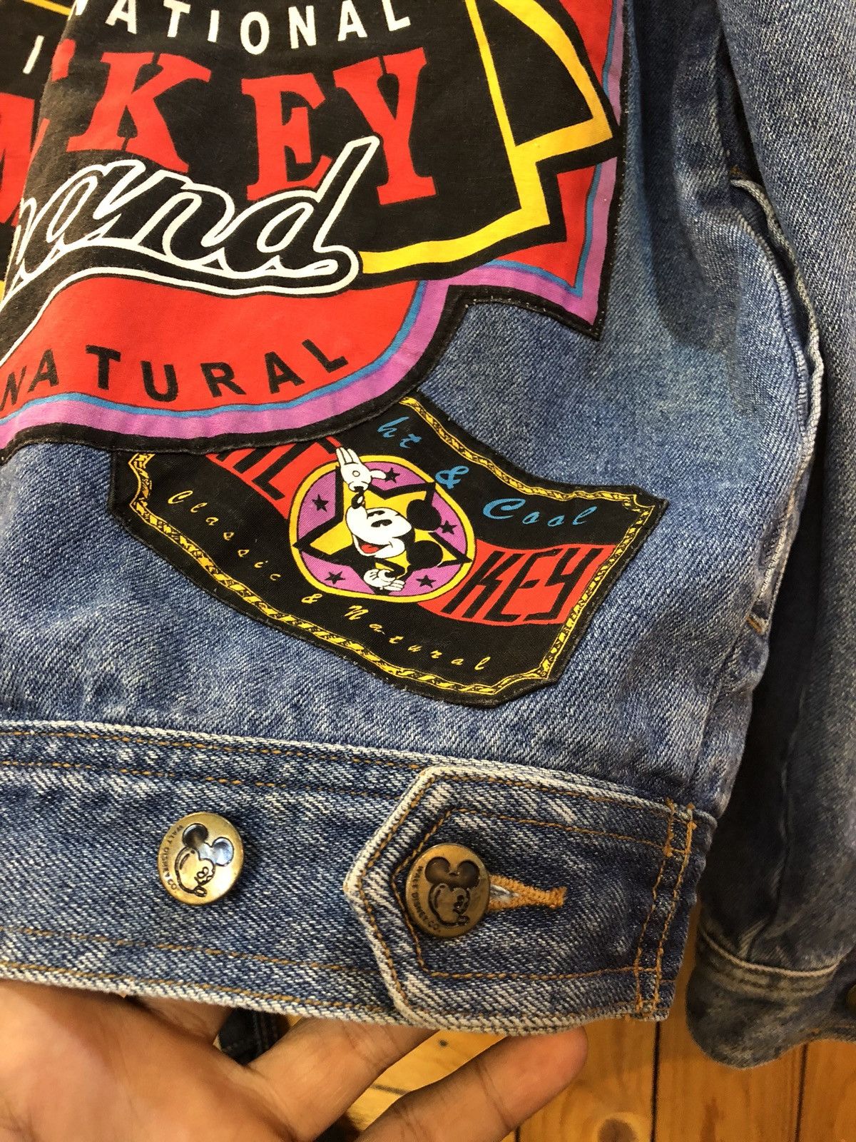 Disney × Mickey & Co. × Vintage Mickey Mouse Denim Jeans Jacket Size US M / EU 48-50 / 2 - 6 Thumbnail