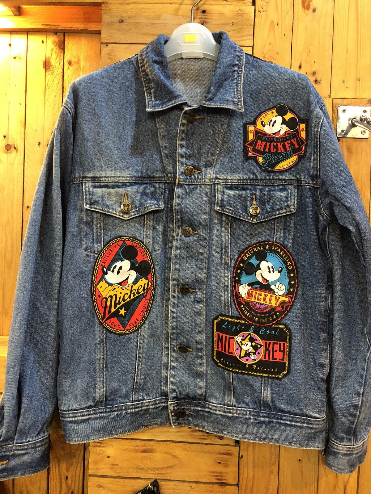 2024 Vintage MICKEY MOUSE & CO. WORLD WIDE Denim Jean Jacket Disney *READ FOR SIZE*