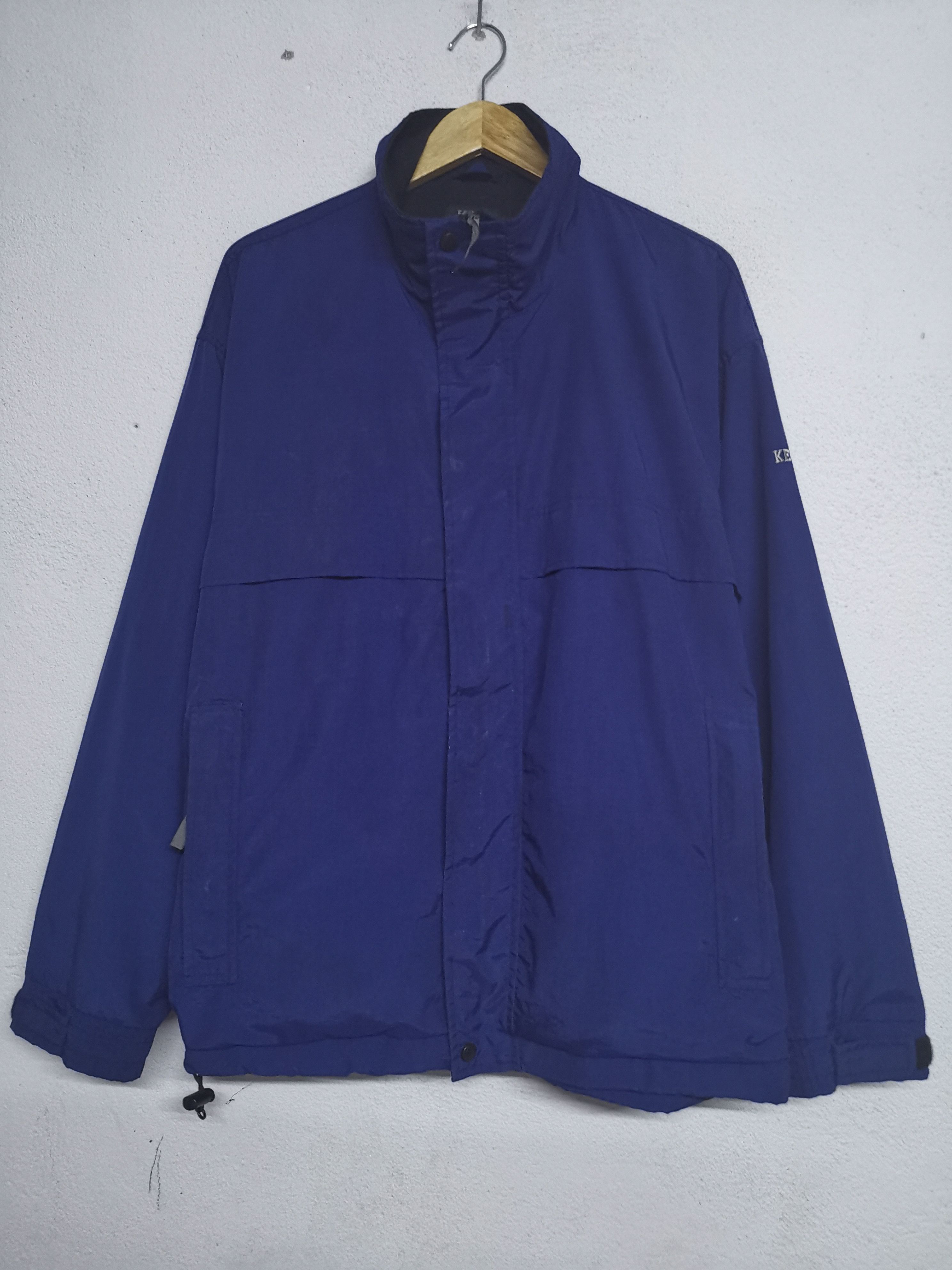 image of Designer Ken Kraft Windbreaker Jacket in Blue Purple, Men's (Size Large)