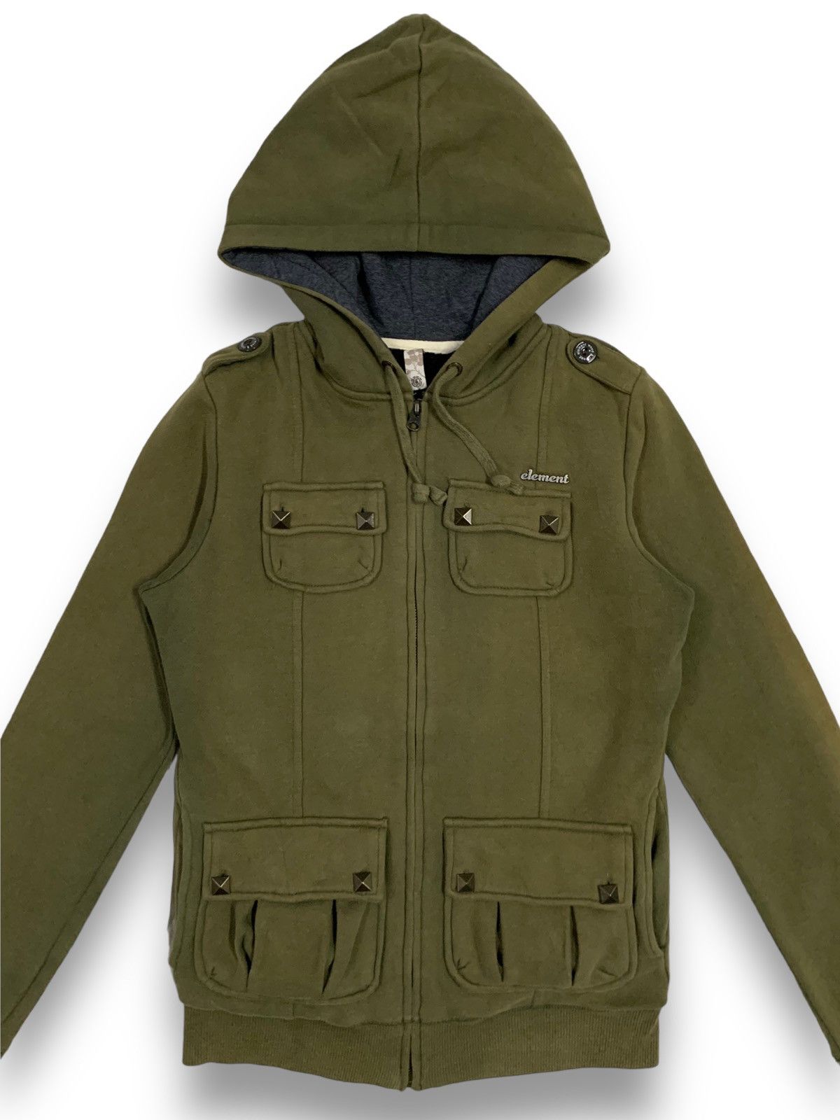 Element Y2K Element Sherpa Lined Tactical Sun Faded Hooded Jacket Size M / US 6-8 / IT 42-44 - 4 Thumbnail