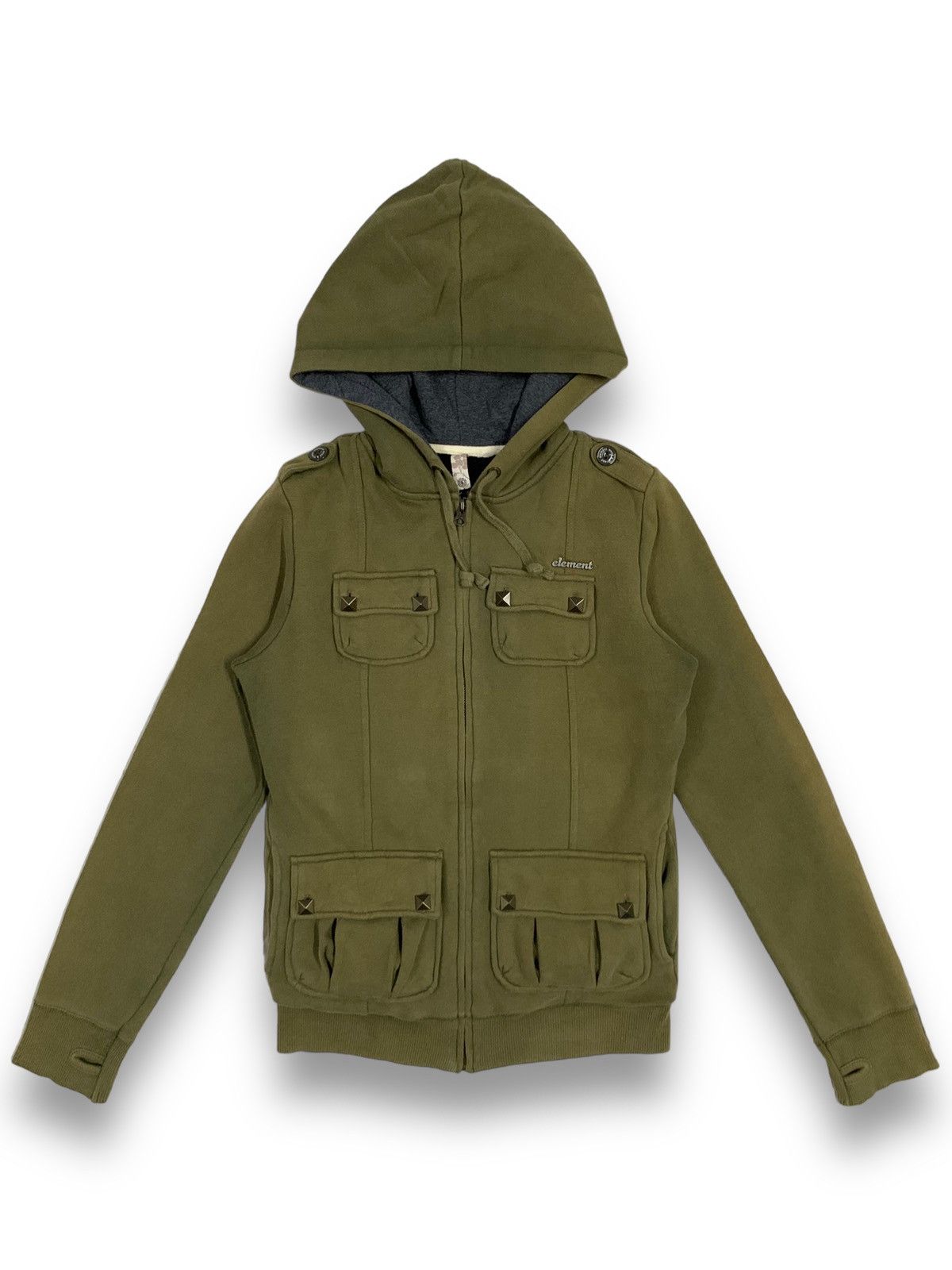 Element Y2K Element Sherpa Lined Tactical Sun Faded Hooded Jacket Size M / US 6-8 / IT 42-44 - 1 Thumbnail