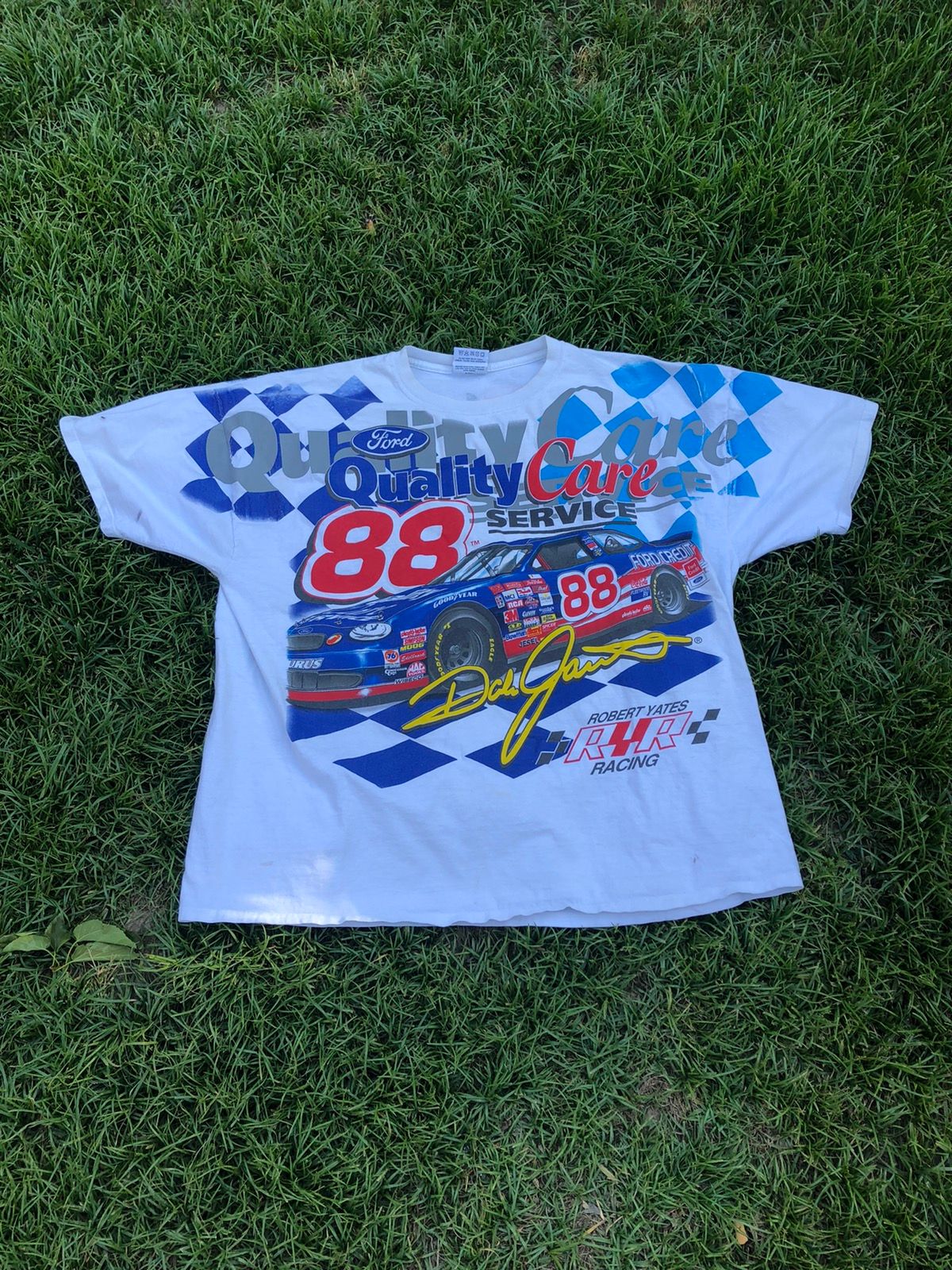 Pre-owned Nascar X Vintage Nascar All-over 90's Tee In White
