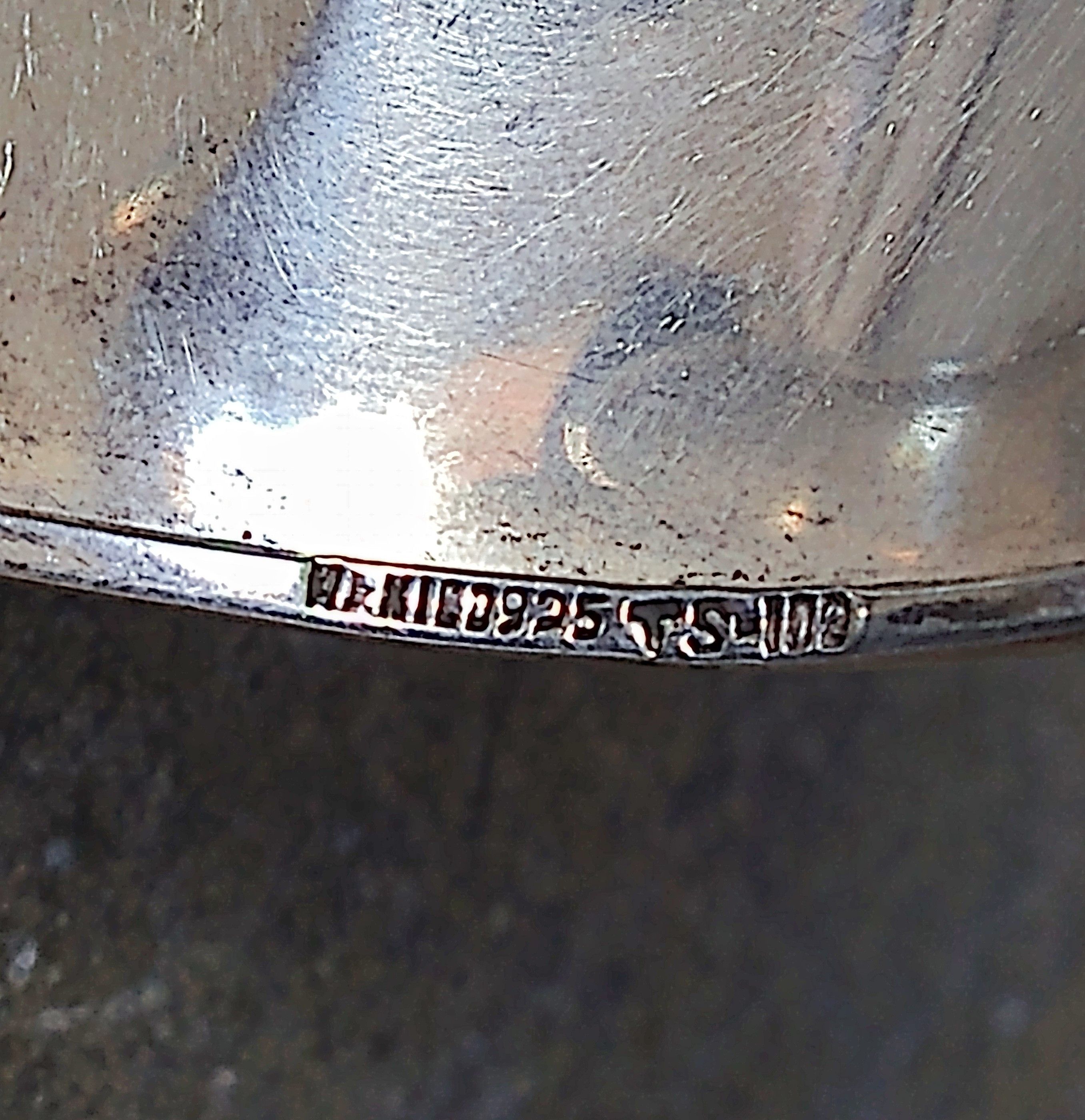 Jewelry Vintage Taxco Sterling Silver Cuff Bracelet Purple Cats Eye Size ONE SIZE - 12 Thumbnail