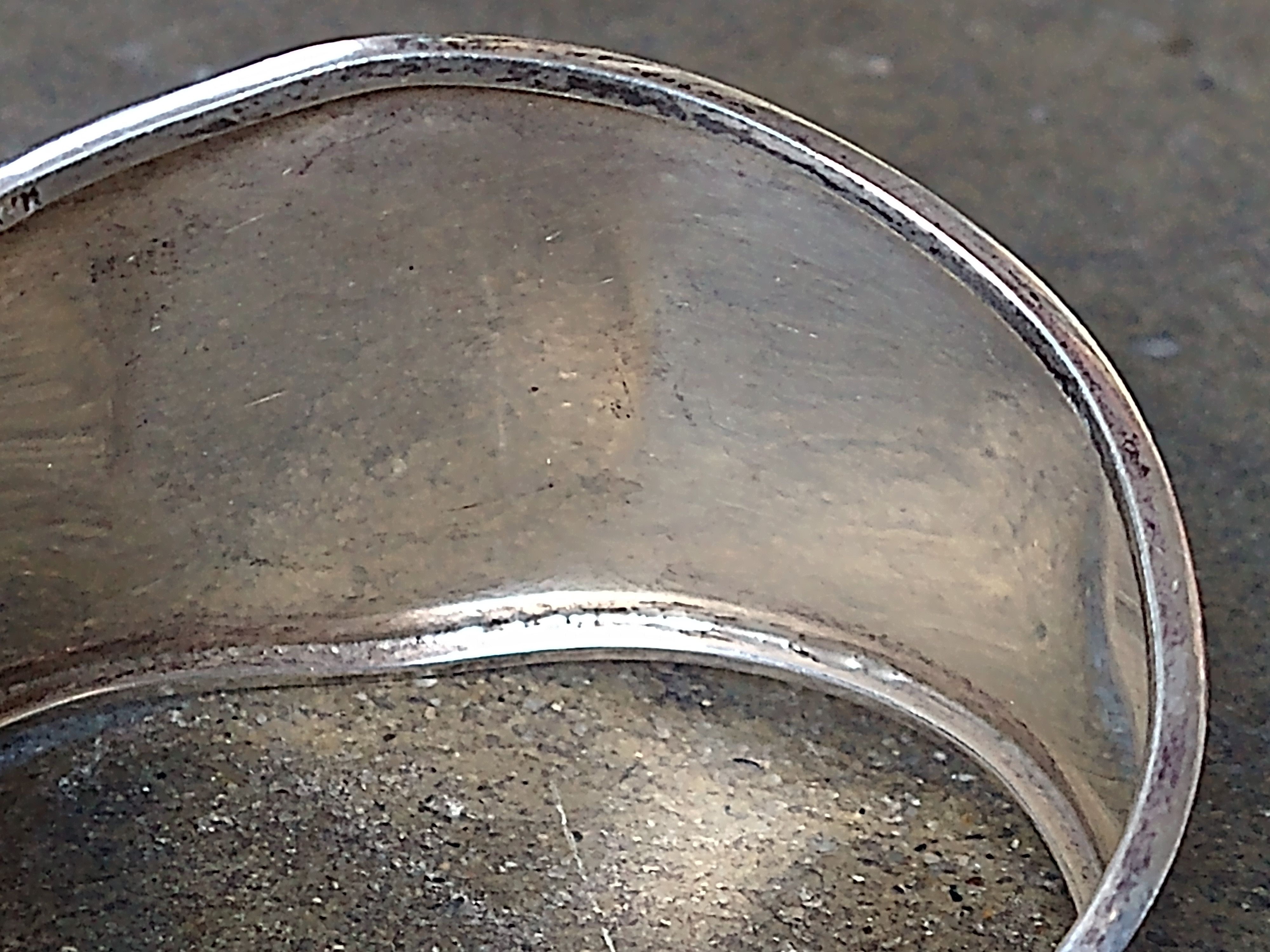 Jewelry Vintage Taxco Sterling Silver Cuff Bracelet Purple Cats Eye Size ONE SIZE - 10 Thumbnail