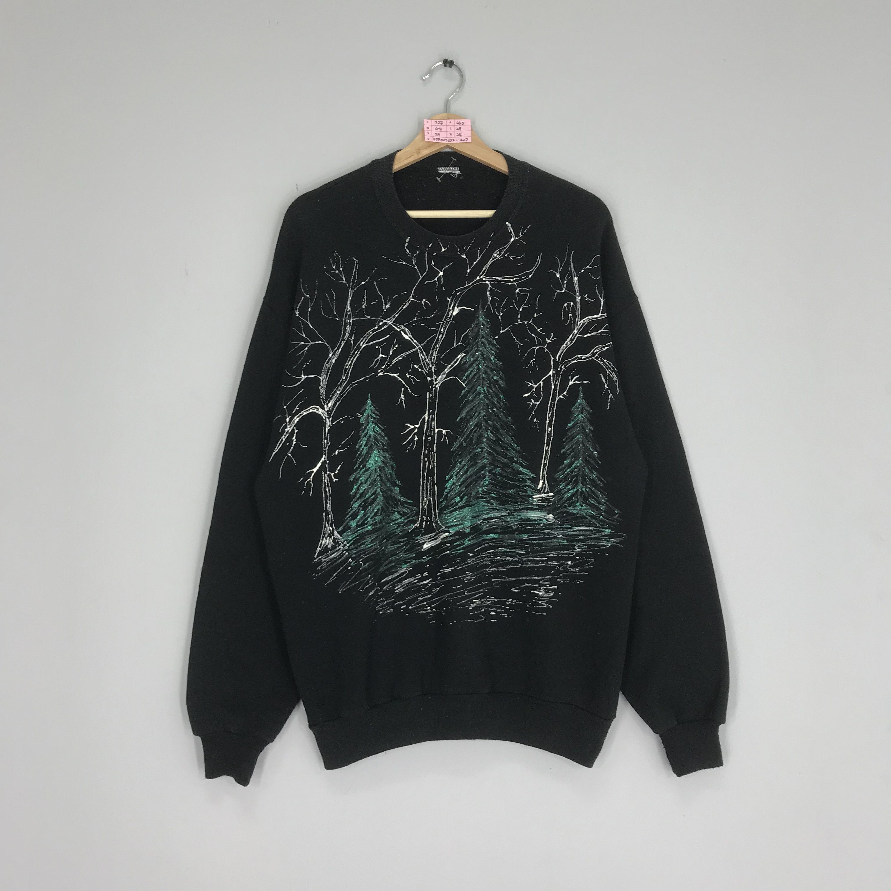 Vintage Graphics Art Trees Painting Sweater Crewneck