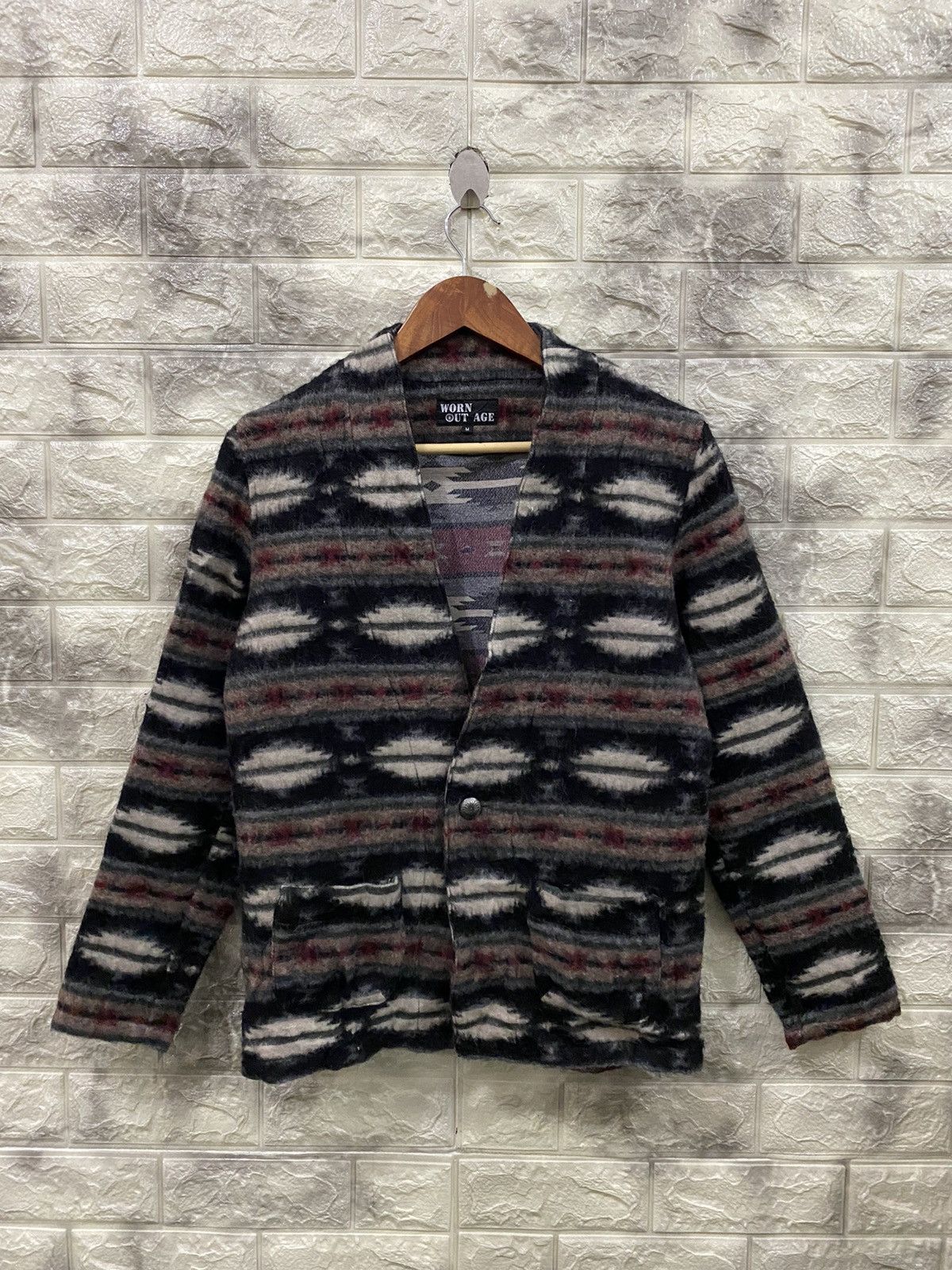 Japanese Brand Worn Out Age Mohair Navajo Jacket Size US M / EU 48-50 / 2 - 2 Thumbnail