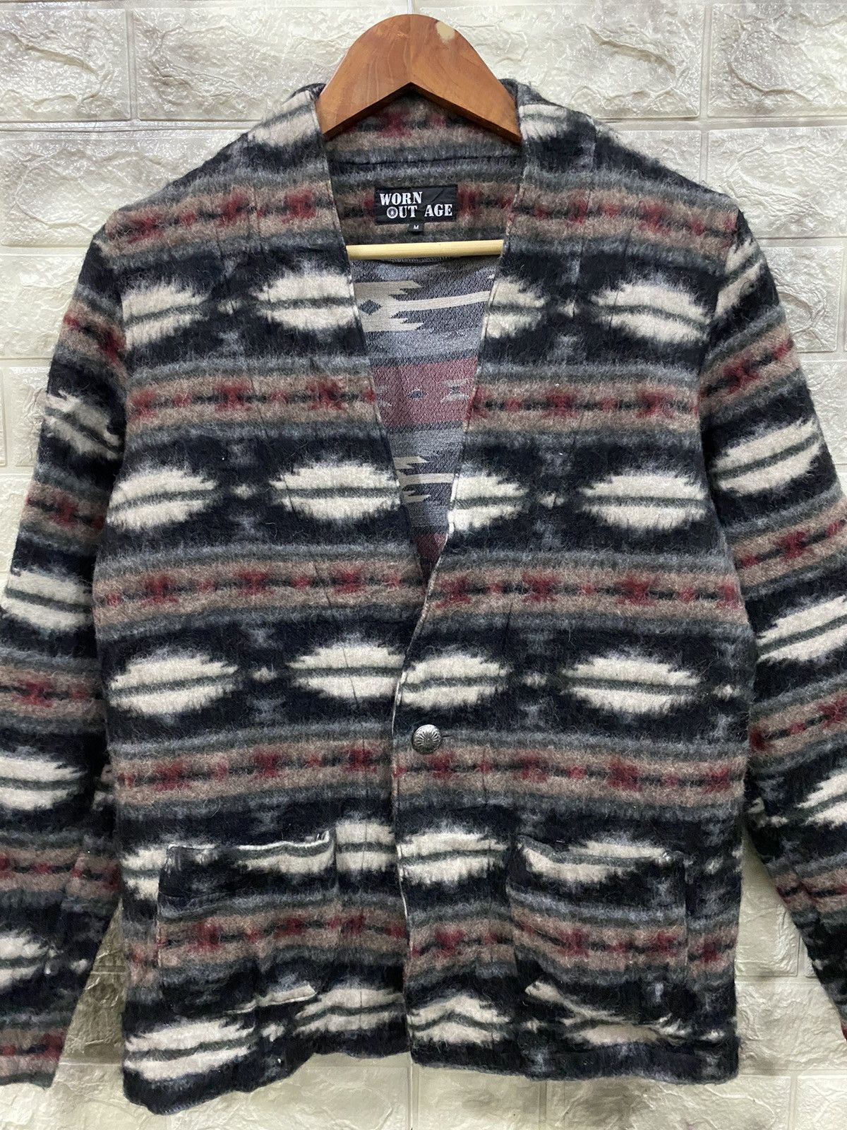 Japanese Brand Worn Out Age Mohair Navajo Jacket Size US M / EU 48-50 / 2 - 3 Thumbnail