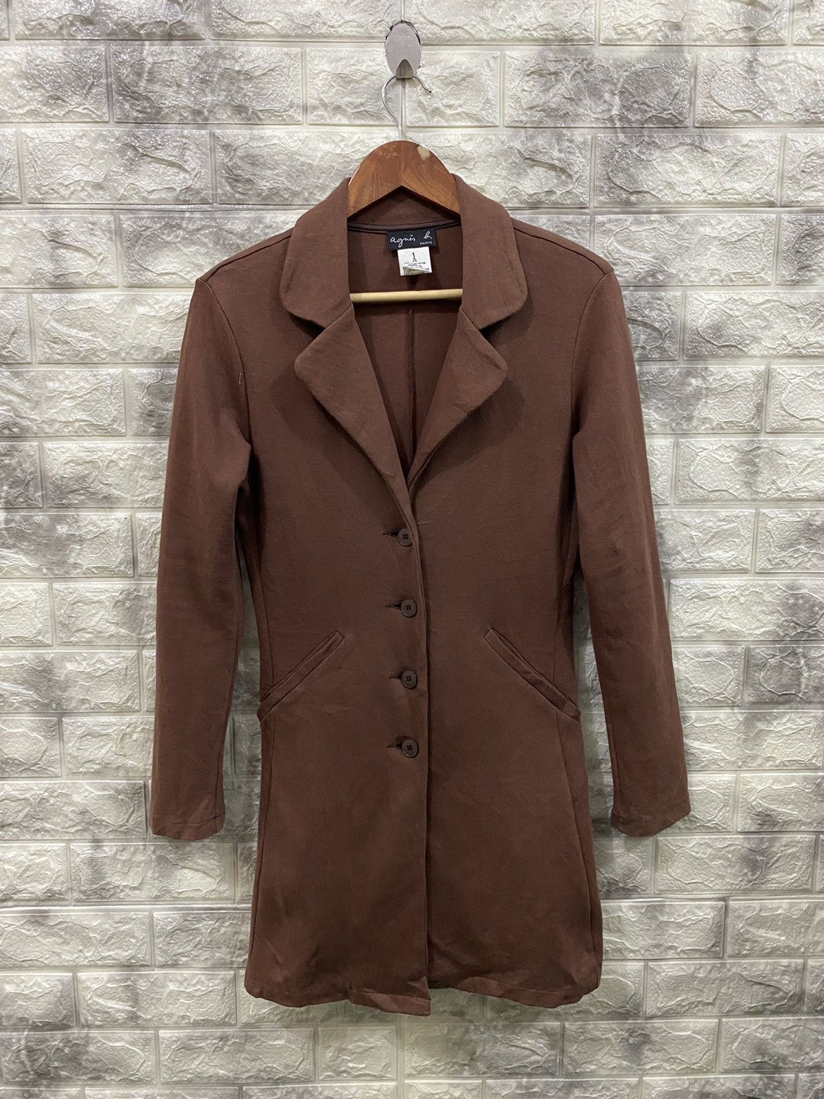 Issey Miyake × Vintage × agnes b. Agnes B. Brown Cotton Jacket Size S / US 4 / IT 40 - 2 Thumbnail