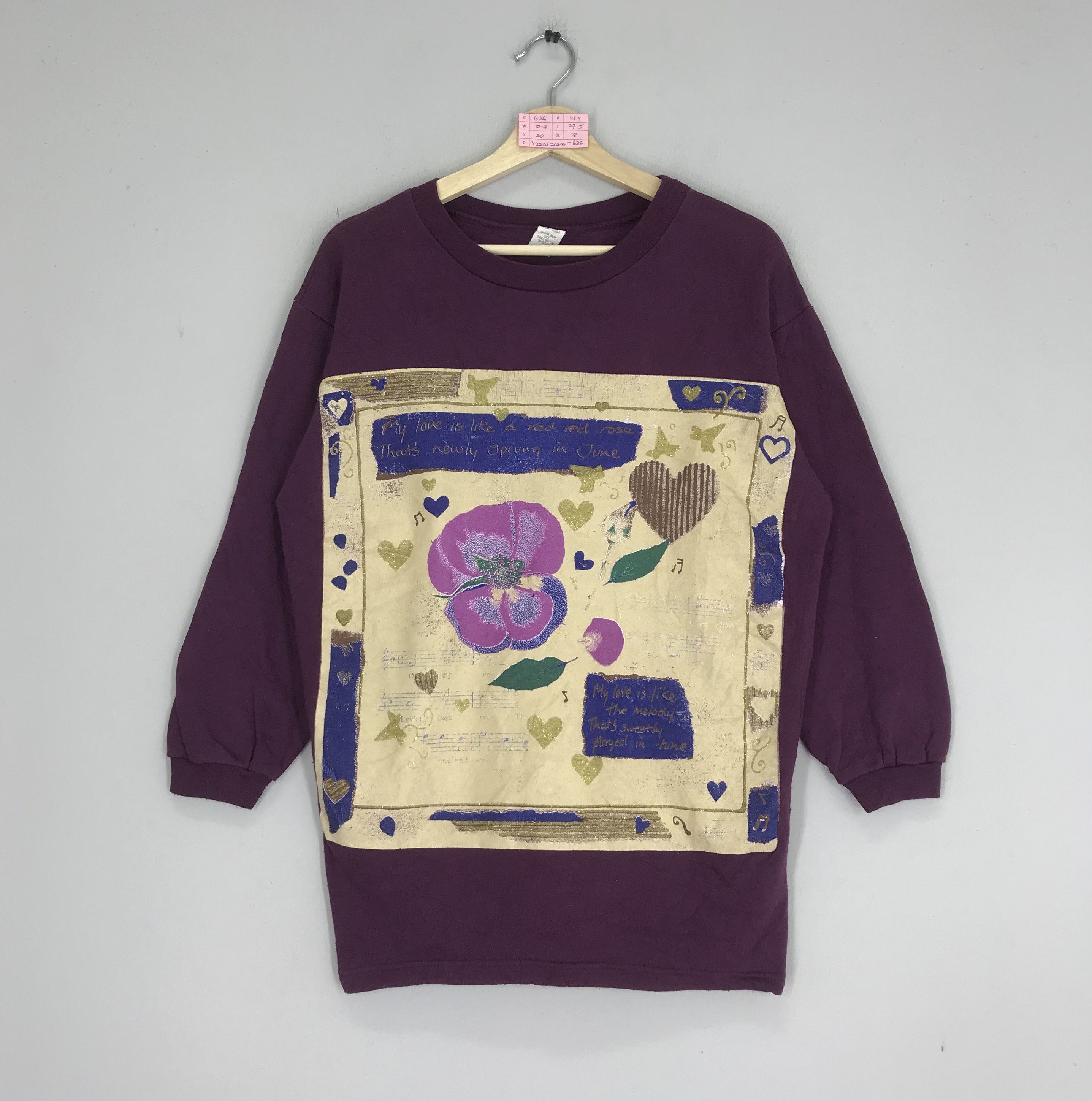 Arts & Science Vintage Retro Flower Graphics Art Custom Sweatshirt Size US M / EU 48-50 / 2 - 1 Thumbnail