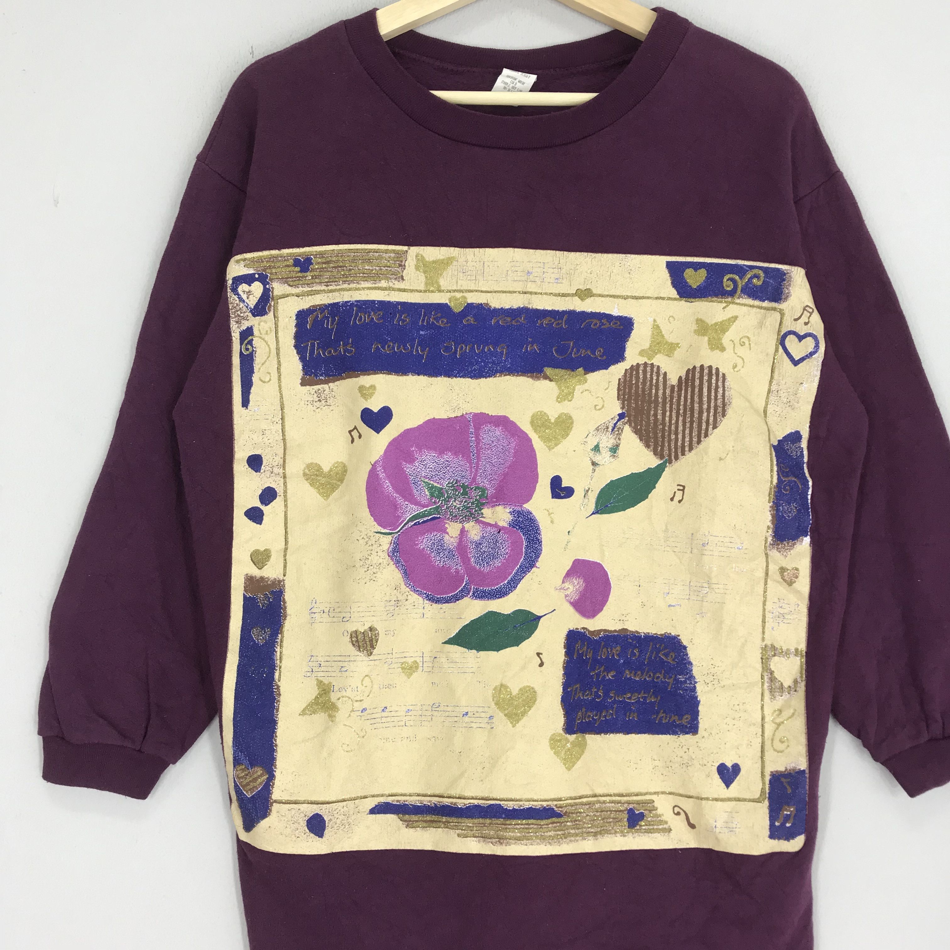 Arts & Science Vintage Retro Flower Graphics Art Custom Sweatshirt Size US M / EU 48-50 / 2 - 3 Thumbnail