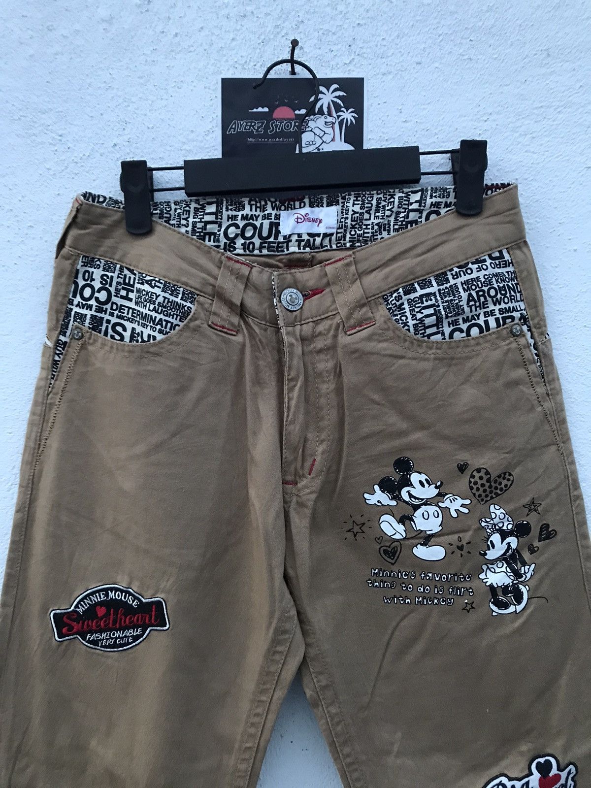Disney × Mickey Mouse Disney Mickey Mouse Embroidered Pants Size US 28 / EU 44 - 3 Thumbnail