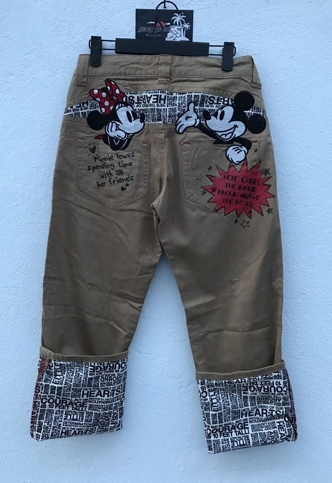 Disney × Mickey Mouse Disney Mickey Mouse Embroidered Pants Size US 28 / EU 44 - 1 Thumbnail