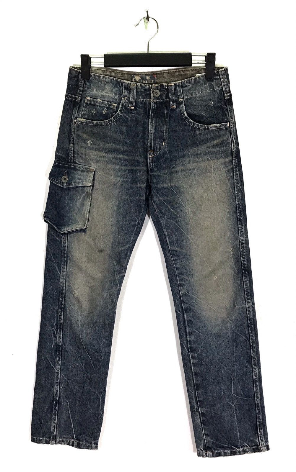 Blue Blue Japan Blue Blue Japan Distressed faded Jeans Made in Japan Size US 29 - 1 Thumbnail