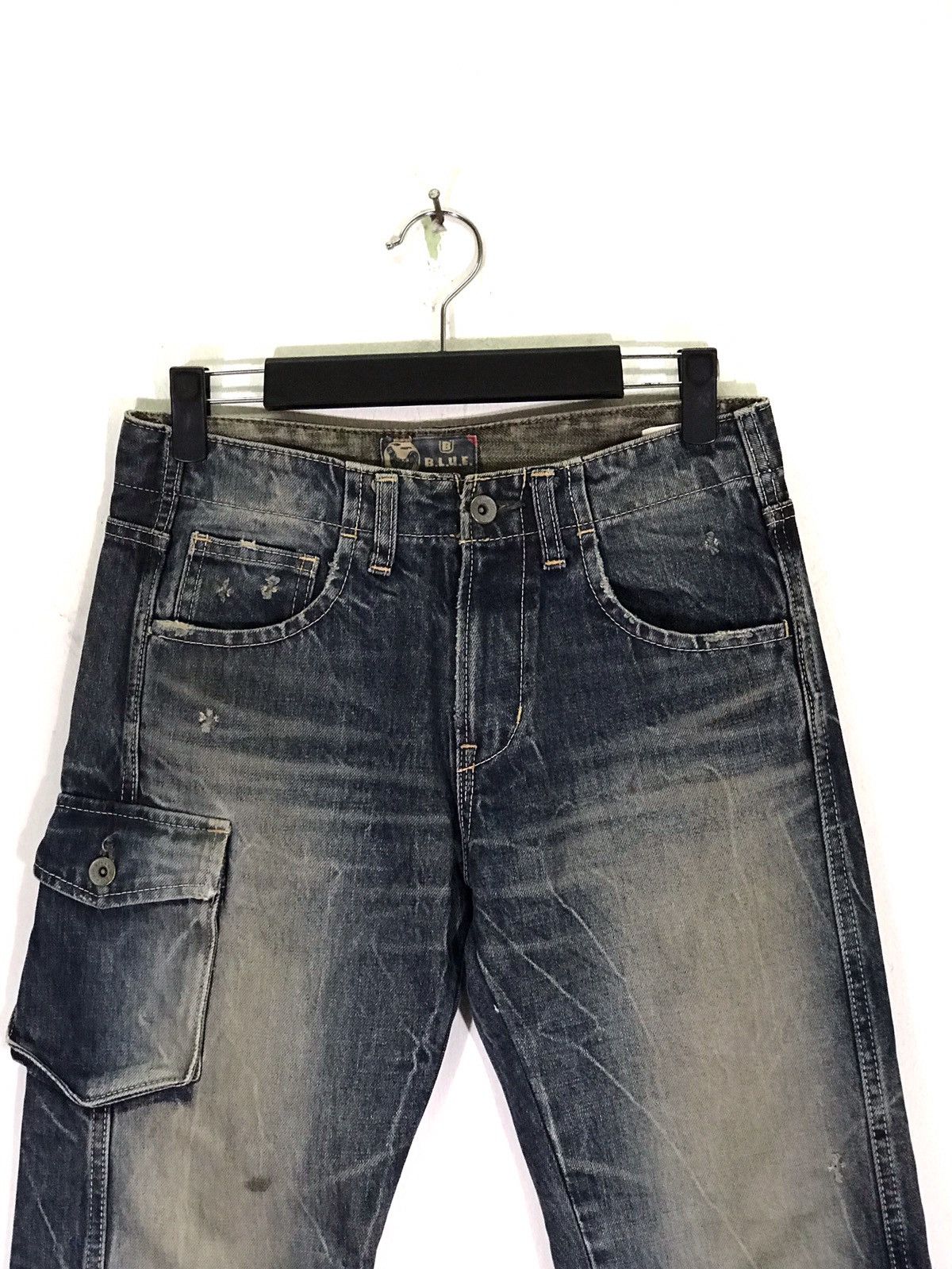 Blue Blue Japan Blue Blue Japan Distressed faded Jeans Made in Japan Size US 29 - 2 Thumbnail