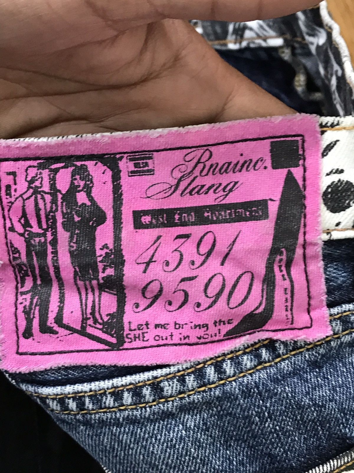 Japanese Brand Made In Japan RNA INC SLANG Sculls Zipper Denim Jeans Size US 30 / EU 46 - 9 Thumbnail