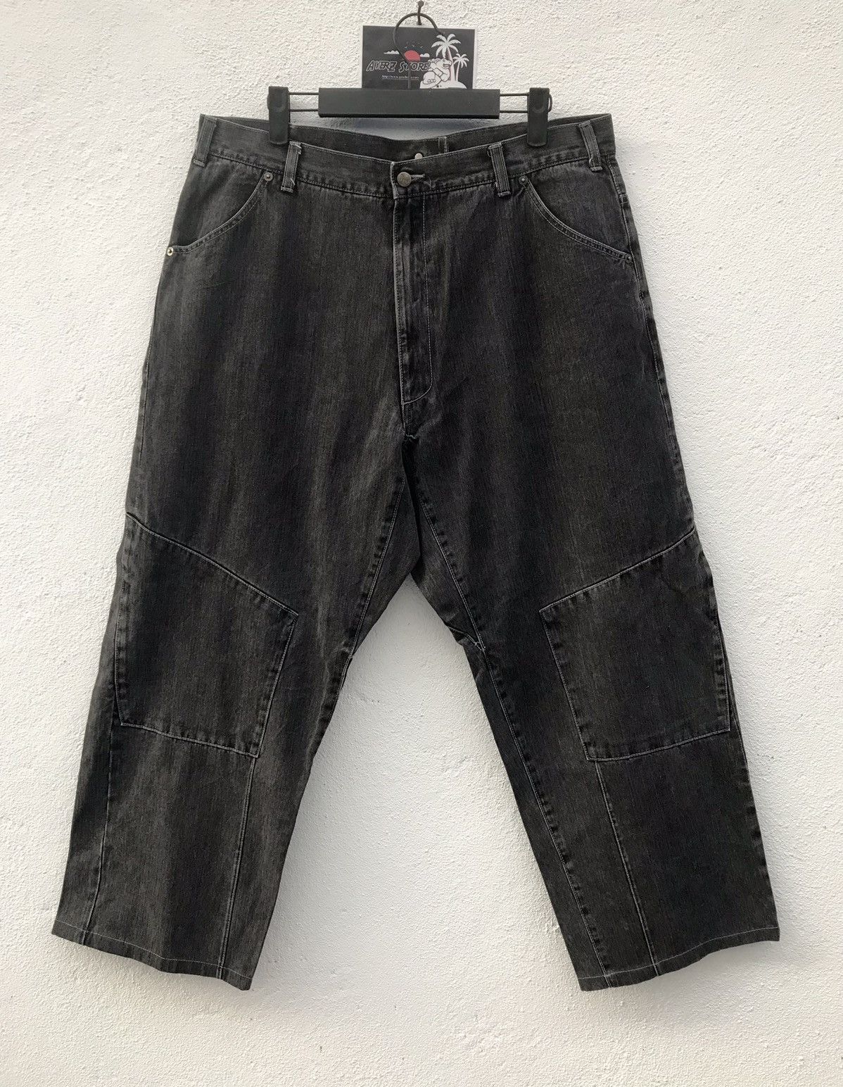 Japanese Brand Papas Island Double Knee Baggy Jeans Made In Japan Size US 34 / EU 50 - 2 Thumbnail