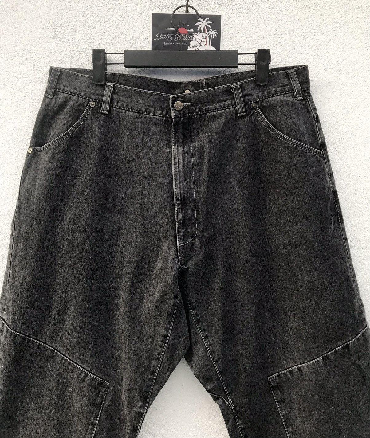 Japanese Brand Papas Island Double Knee Baggy Jeans Made In Japan Size US 34 / EU 50 - 3 Thumbnail