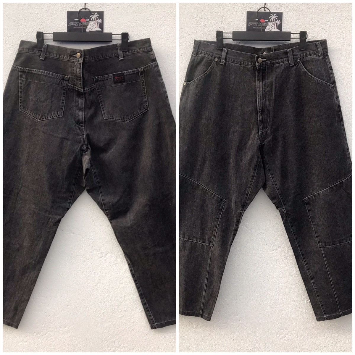 Japanese Brand Papas Island Double Knee Baggy Jeans Made In Japan Size US 34 / EU 50 - 1 Thumbnail