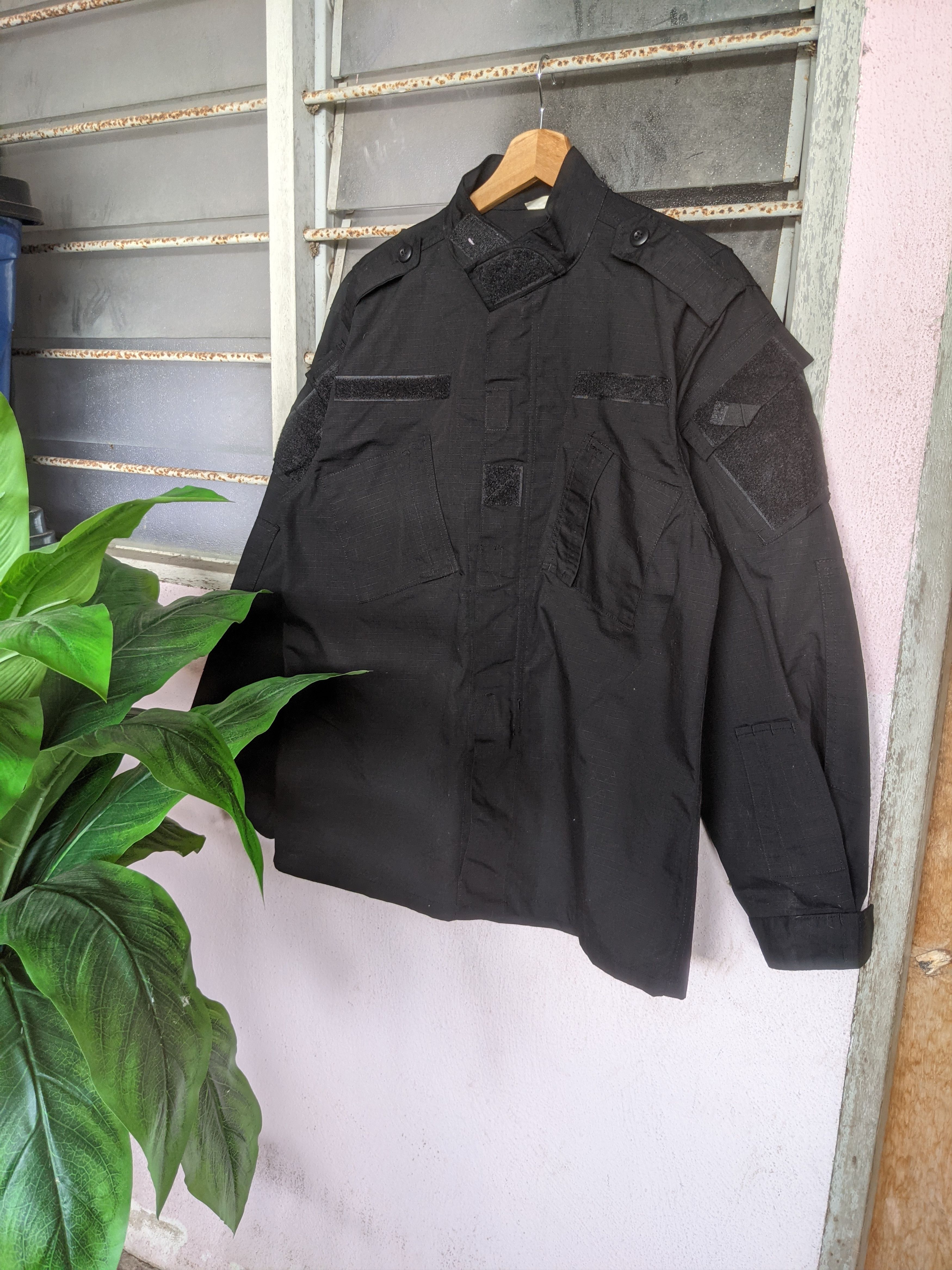 image of Military x Voodoo Tactical Frock Army Combat Uniform Nylon Cotton Ripstop in Black (Size Medium)
