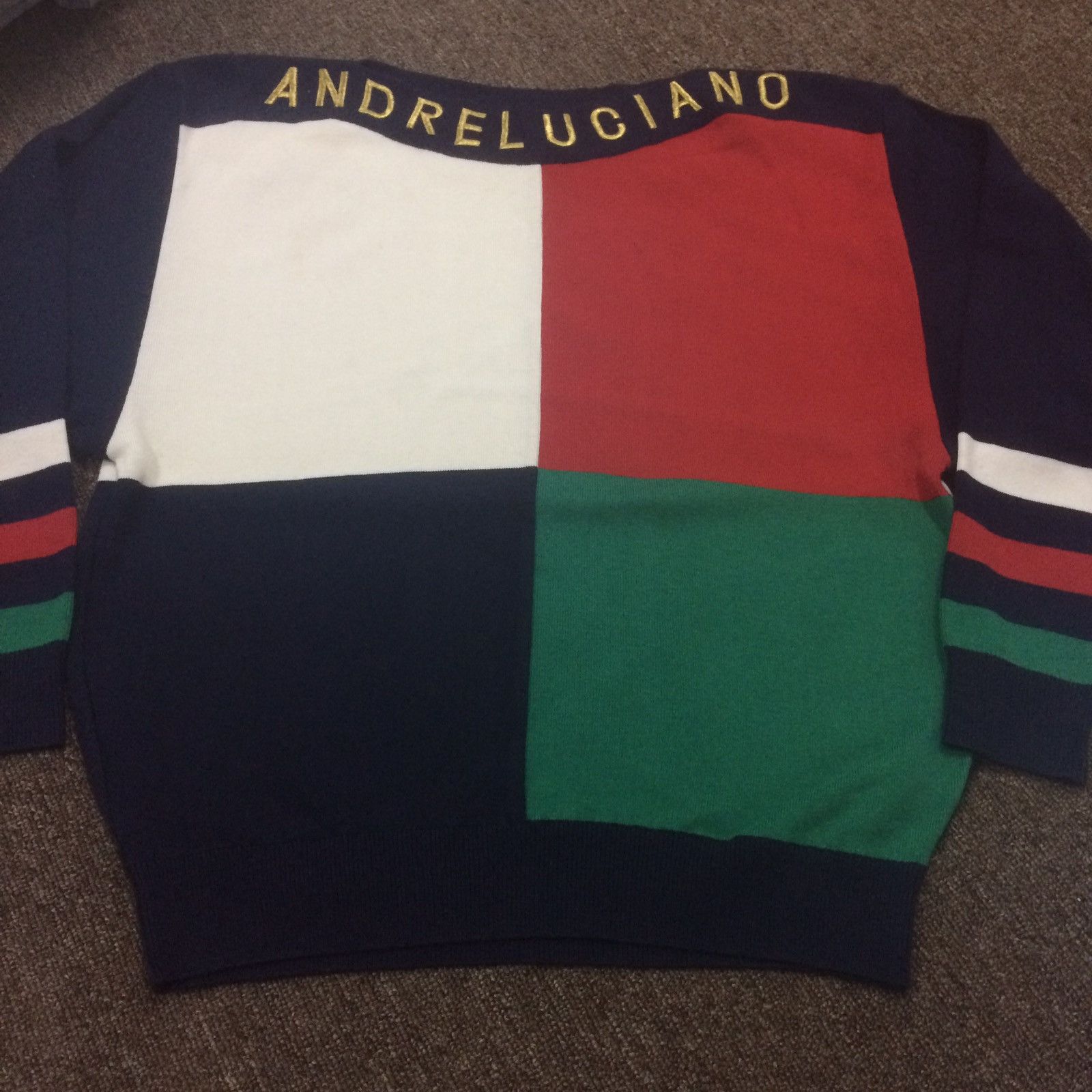 Andreluciano Andreluciano Embroidery gold logo streetwear colourblock Size US M / EU 48-50 / 2 - 3 Thumbnail
