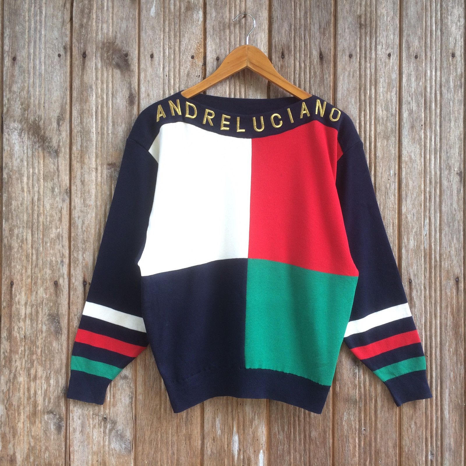 Andreluciano Andreluciano Embroidery gold logo streetwear colourblock Size US M / EU 48-50 / 2 - 1 Thumbnail