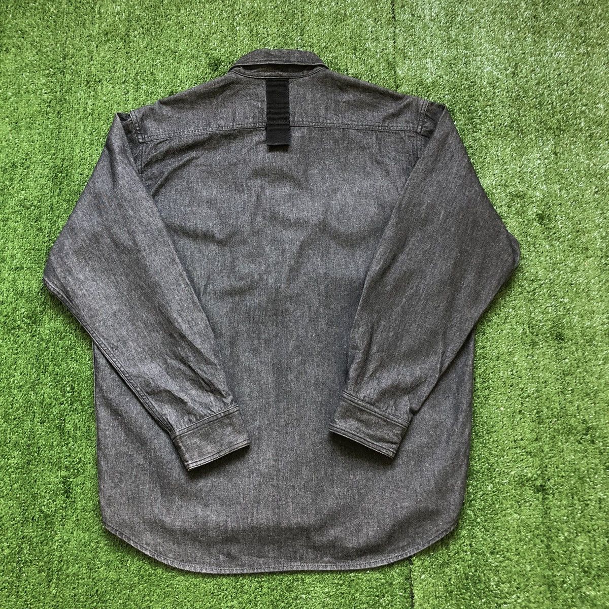 Hiroshi Fujiwara 1990’s Milkboy Strap Pullover Half Button Denim Shirt Size US XL / EU 56 / 4 - 13 Thumbnail