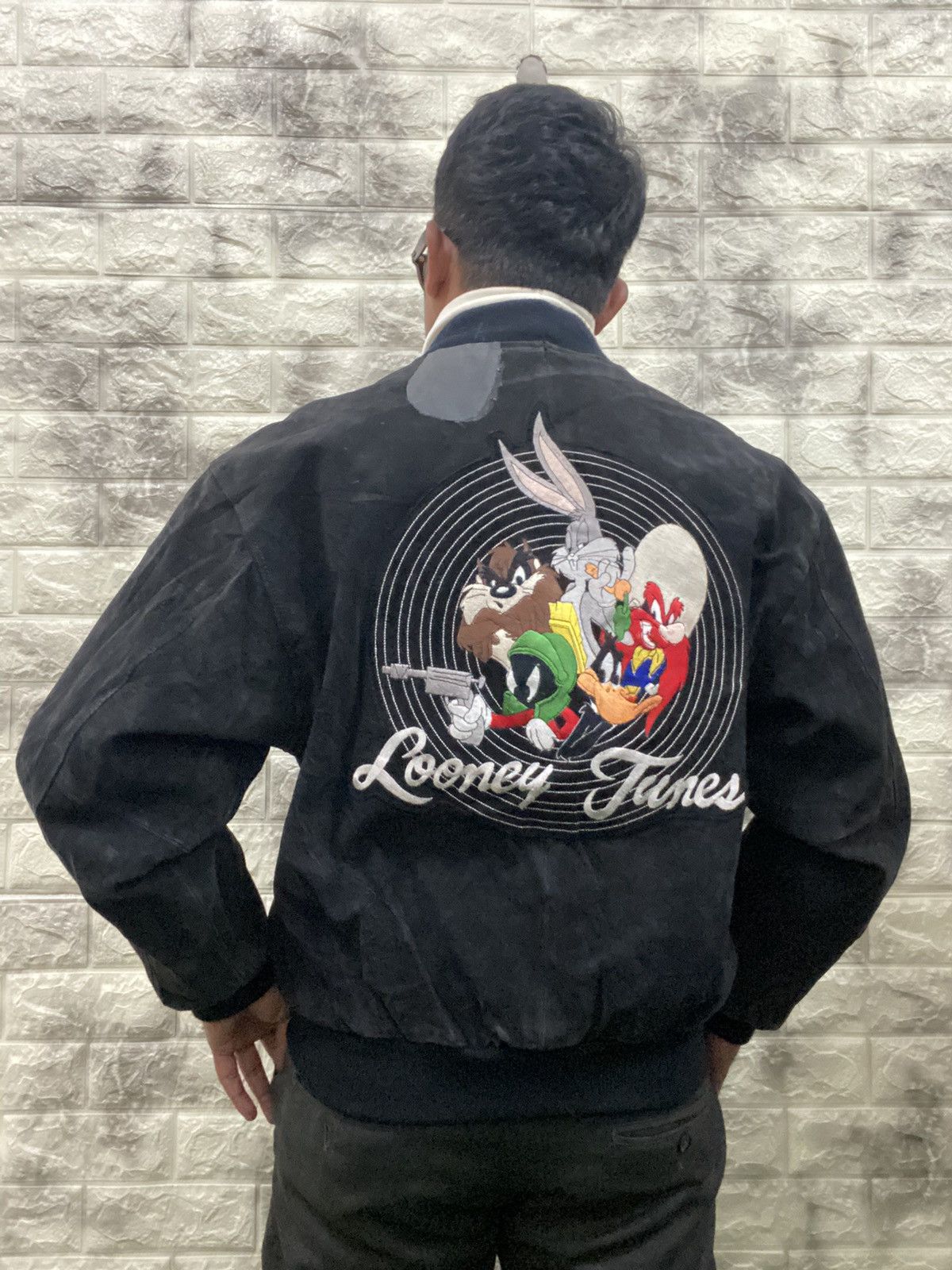 Looney Tunes Leather Jacket Grailed