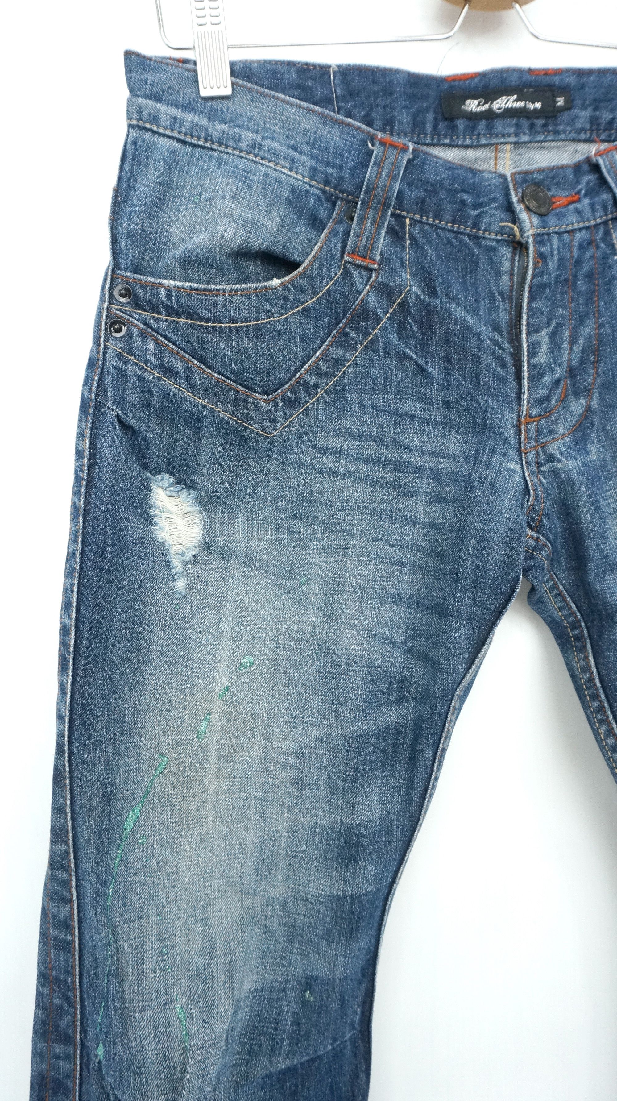 Hysteric Glamour 🔥 ROOT THREE Flared Distressed Jeans Size US 30 / EU 46 - 5 Thumbnail