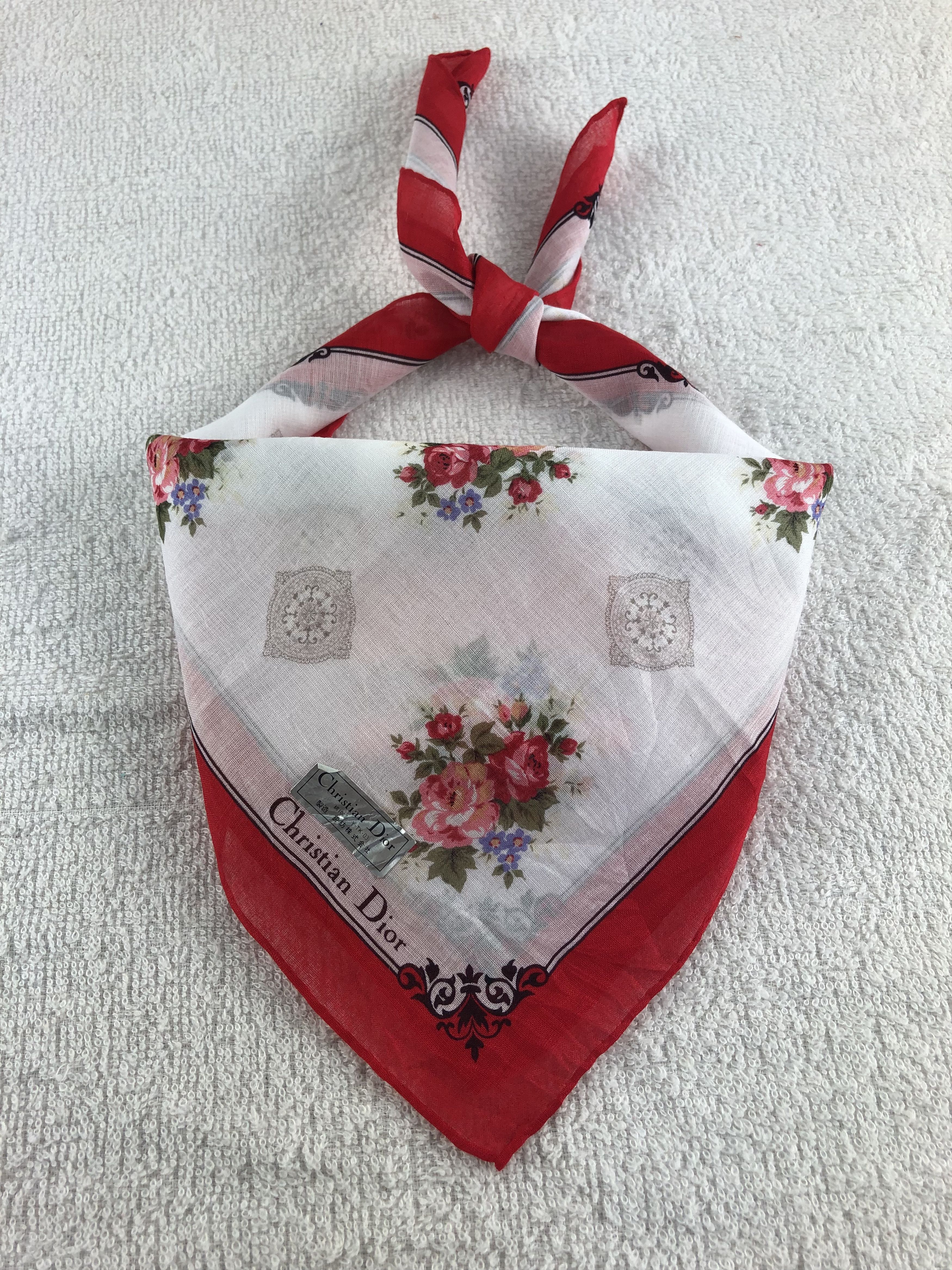 Vintage Christian Dior Handkerchief / Bandana / Neckerchief C016 Size ONE SIZE - 1 Thumbnail