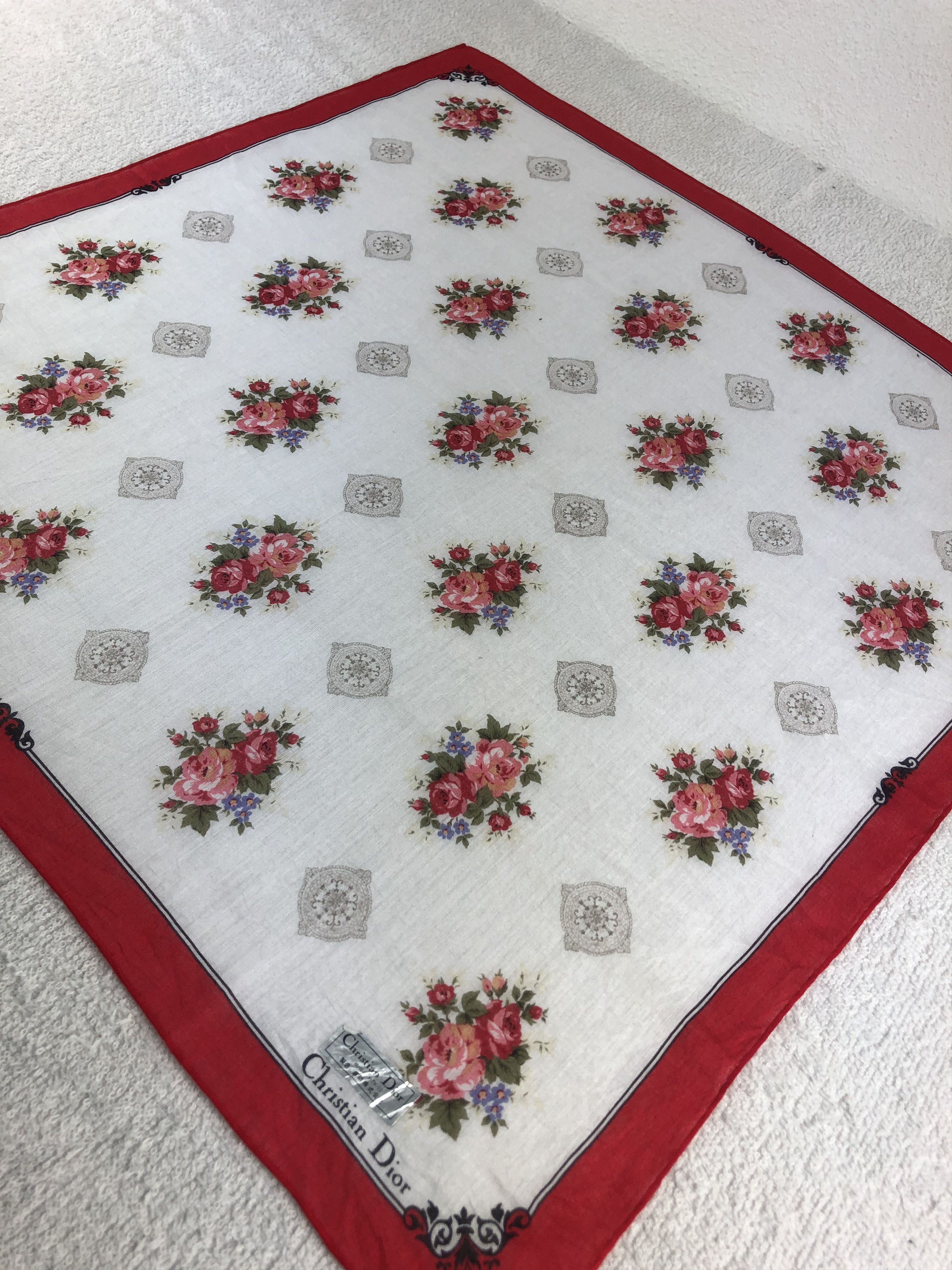 Vintage Christian Dior Handkerchief / Bandana / Neckerchief C016 Size ONE SIZE - 4 Thumbnail