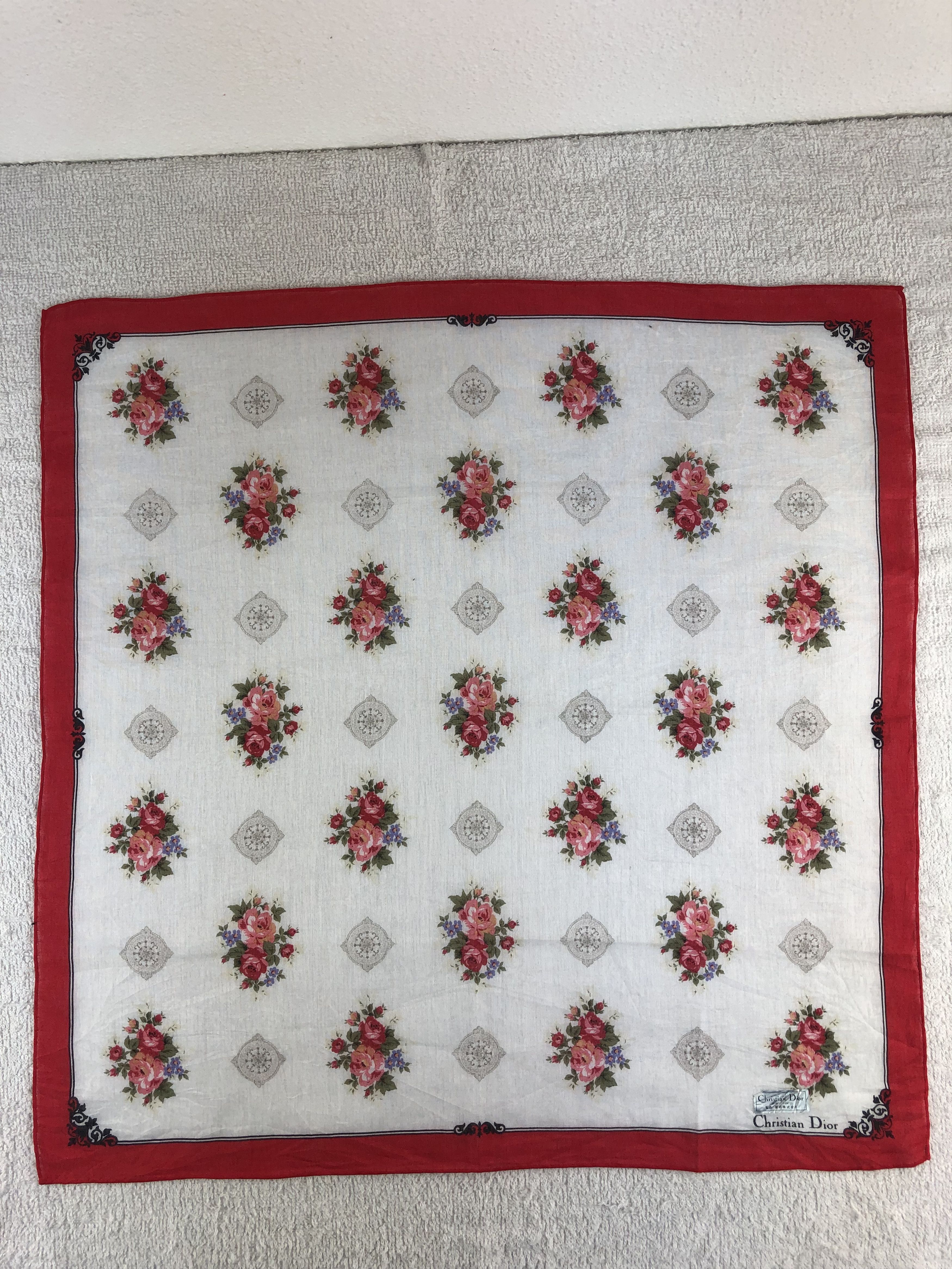 Vintage Christian Dior Handkerchief / Bandana / Neckerchief C016 Size ONE SIZE - 3 Thumbnail