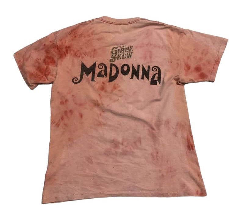 90s MADONNA THE GIRLIE SHOW WINTERLAND BLEACH RED TEE