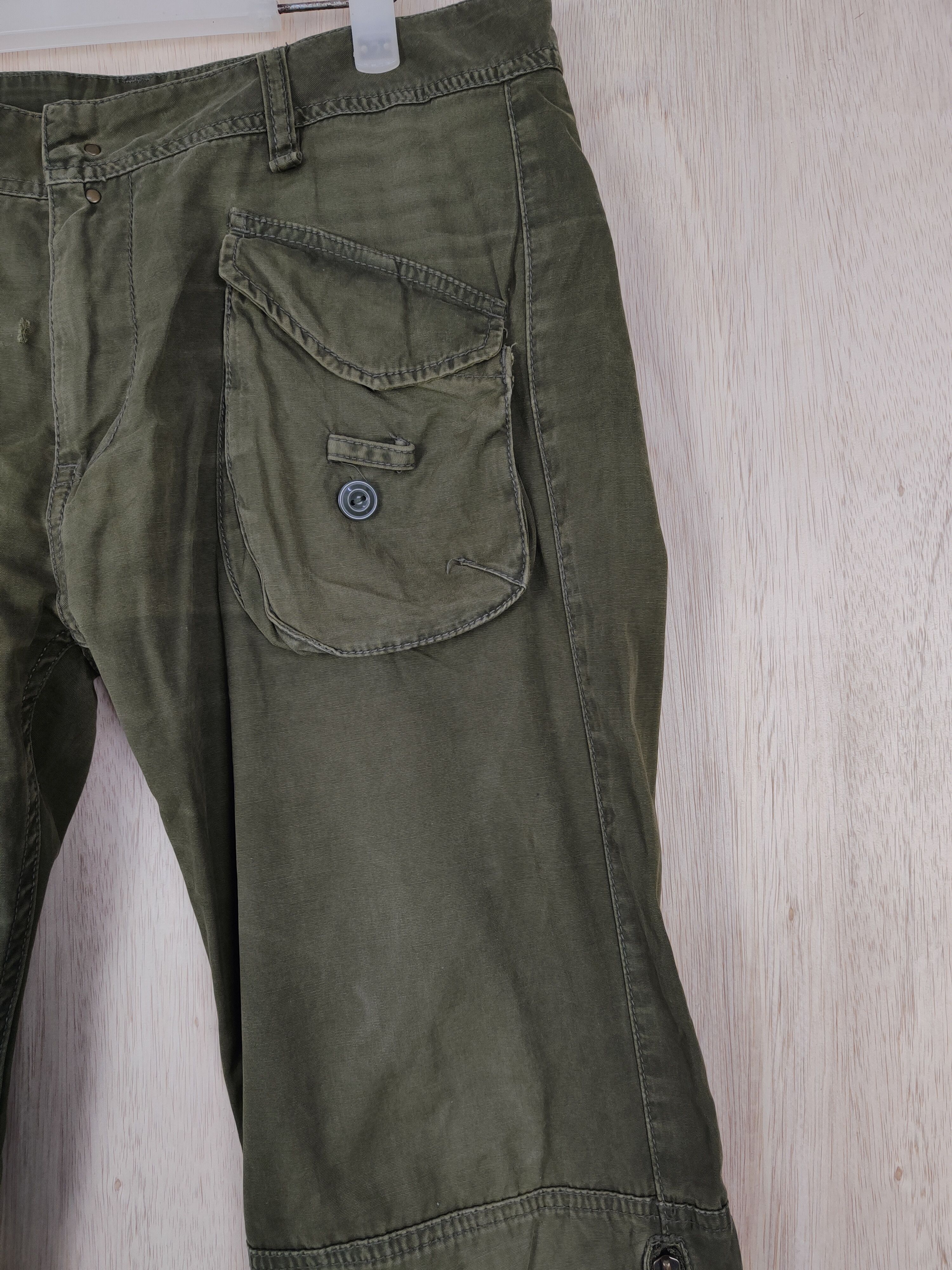 Japanese Brand DL Universal Freak Dark Green multipocket Cargo Pant #S320 Size US 30 / EU 46 - 6 Thumbnail