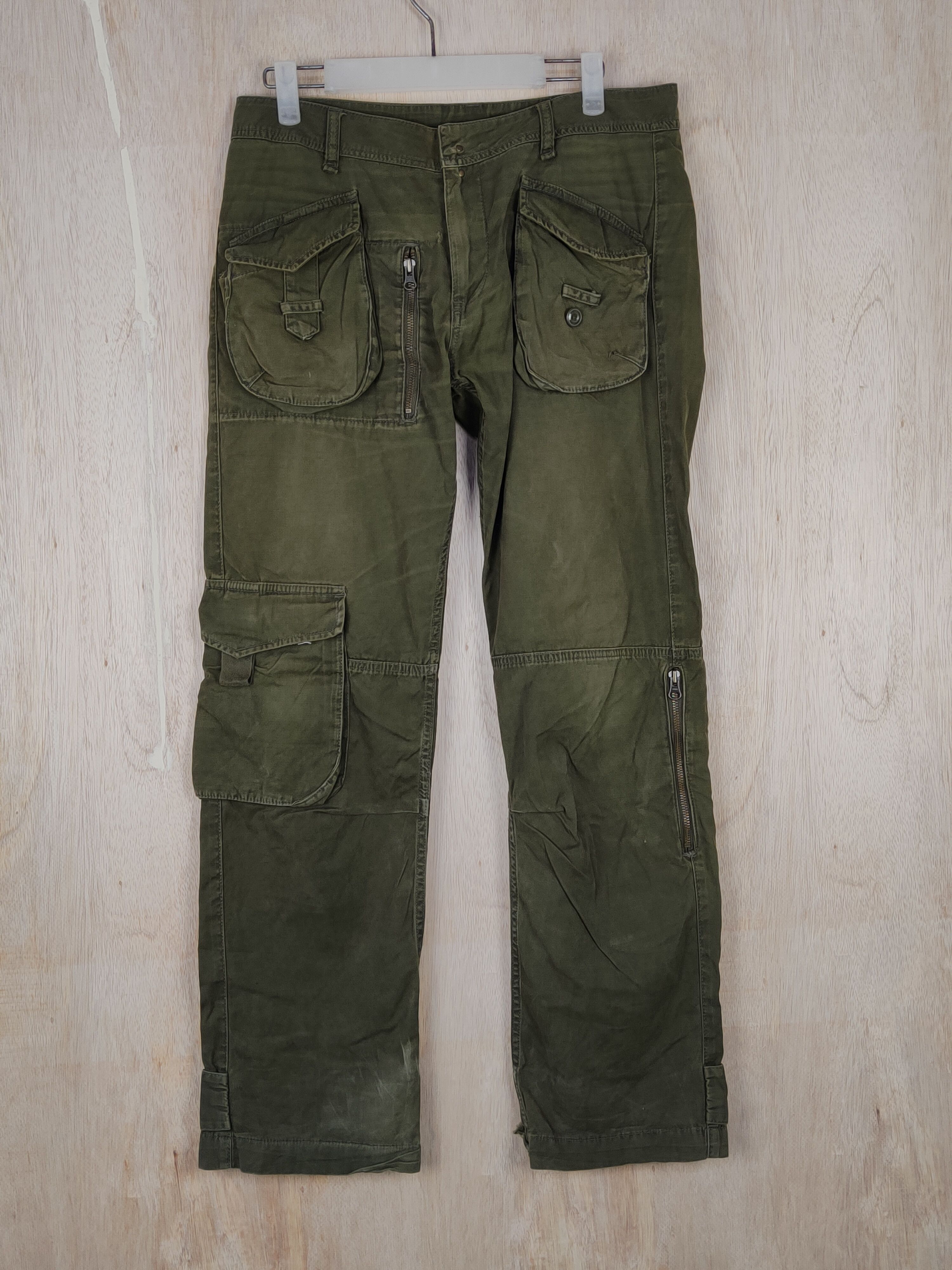 Japanese Brand DL Universal Freak Dark Green multipocket Cargo Pant #S320 Size US 30 / EU 46 - 1 Thumbnail