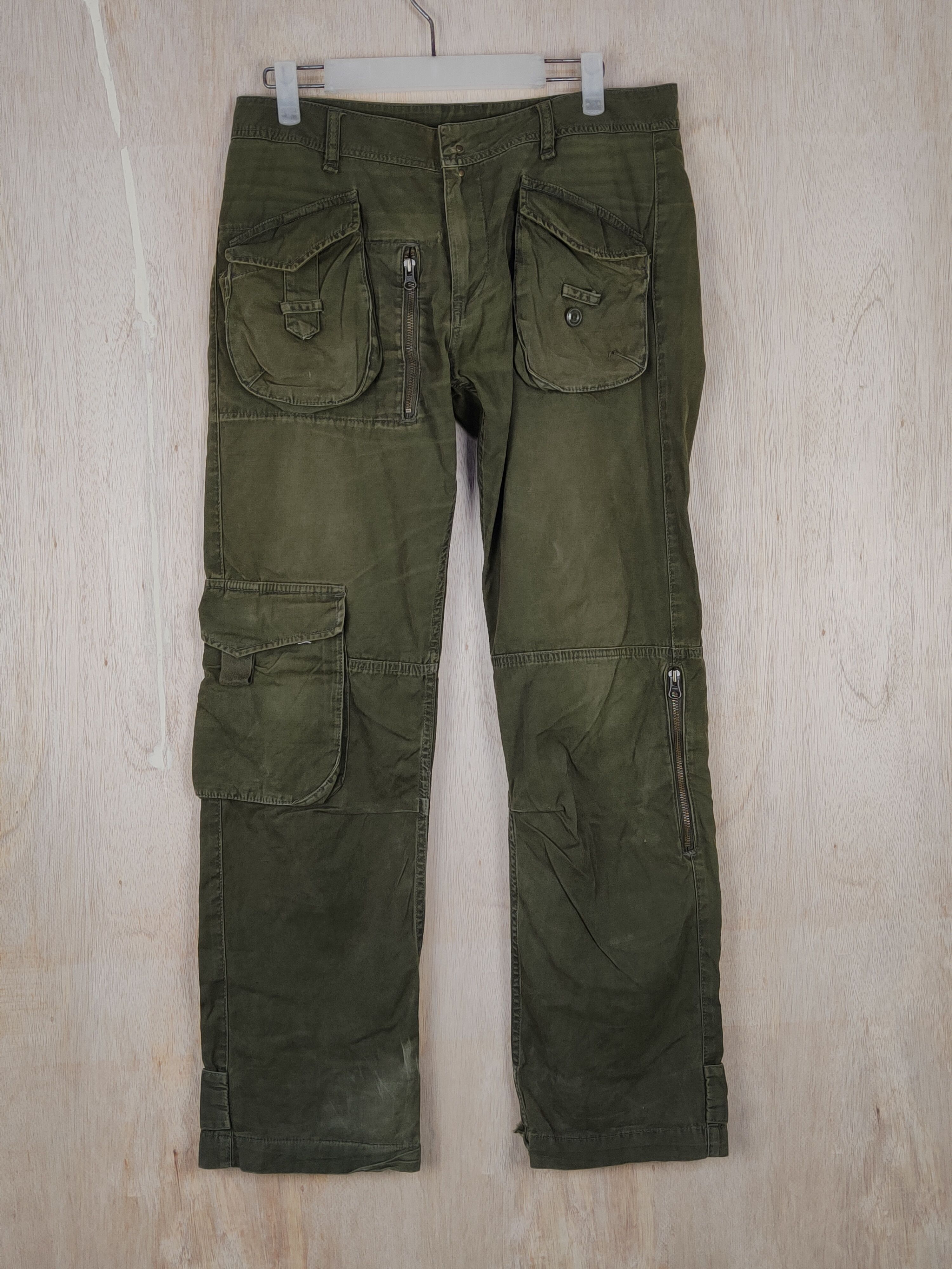 image of Seditionaries Dl Universal Freak Dark Green Multipocket Cargo Pant S320, Men's (Size 30)