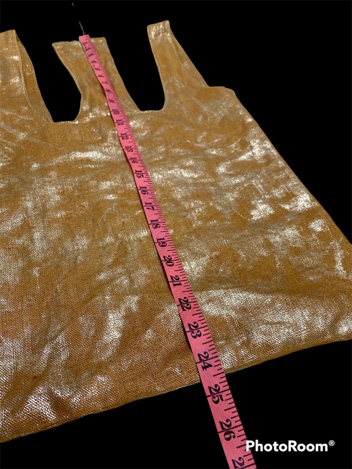 Other METALLIC SILVER DISTRESSED PATTEN FABRIC SHOPPING BAG Size ONE SIZE - 4 Thumbnail