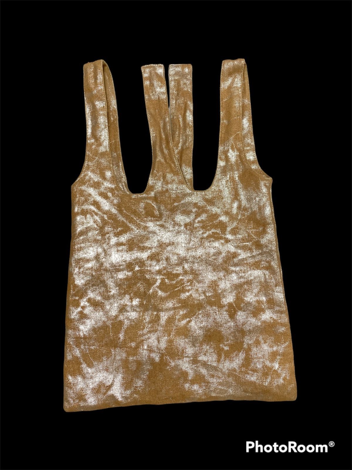 Other METALLIC SILVER DISTRESSED PATTEN FABRIC SHOPPING BAG Size ONE SIZE - 2 Thumbnail