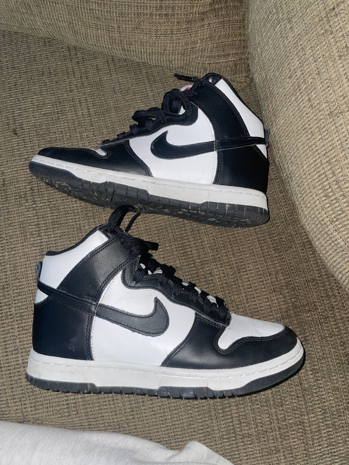 Nike panda dunk highs | Grailed